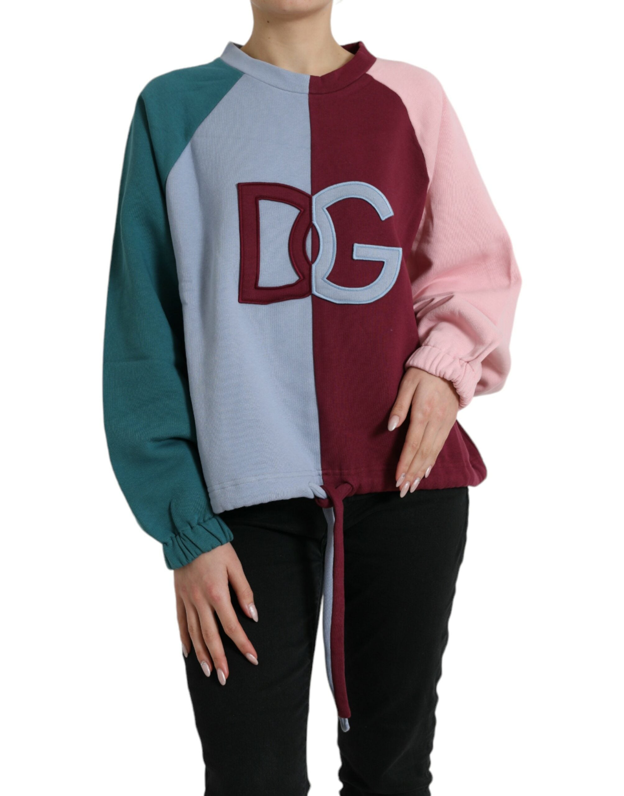 Dolce &amp; Gabbana Mehrfarbiger Rundhalspullover aus Baumwolle