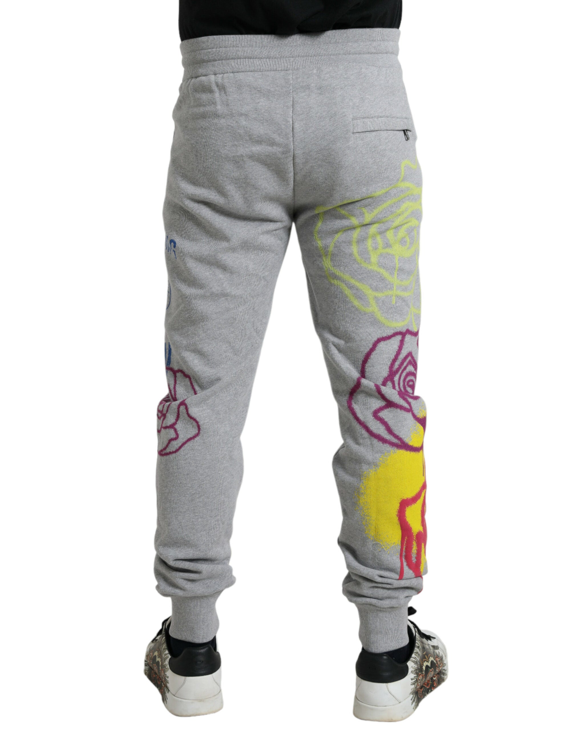Dolce &amp; Gabbana Schicke, graue Skinny-Jogginghose aus Baumwolle