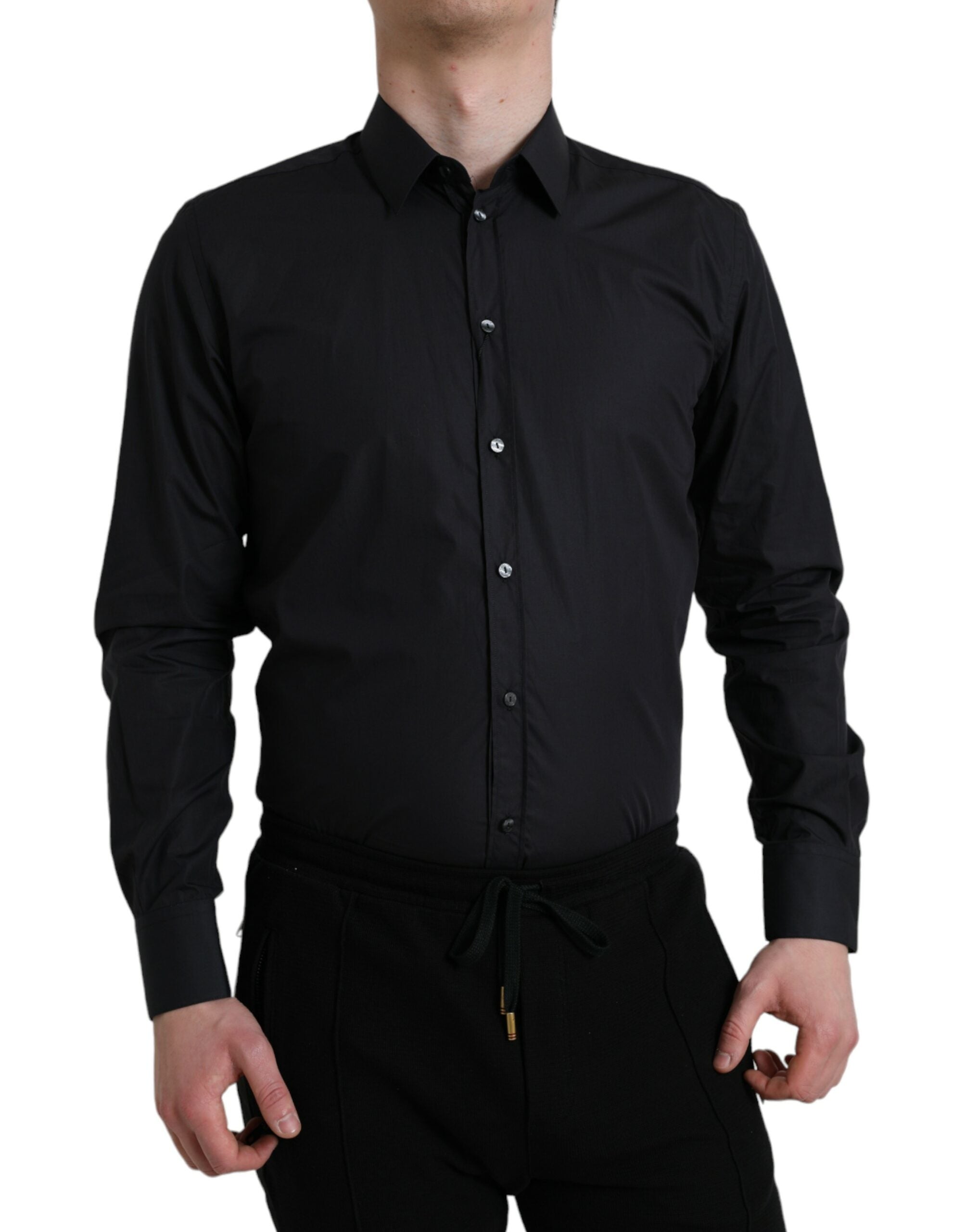 Dolce &amp; Gabbana Elegantes, marineblaues Slim Fit-Hemd