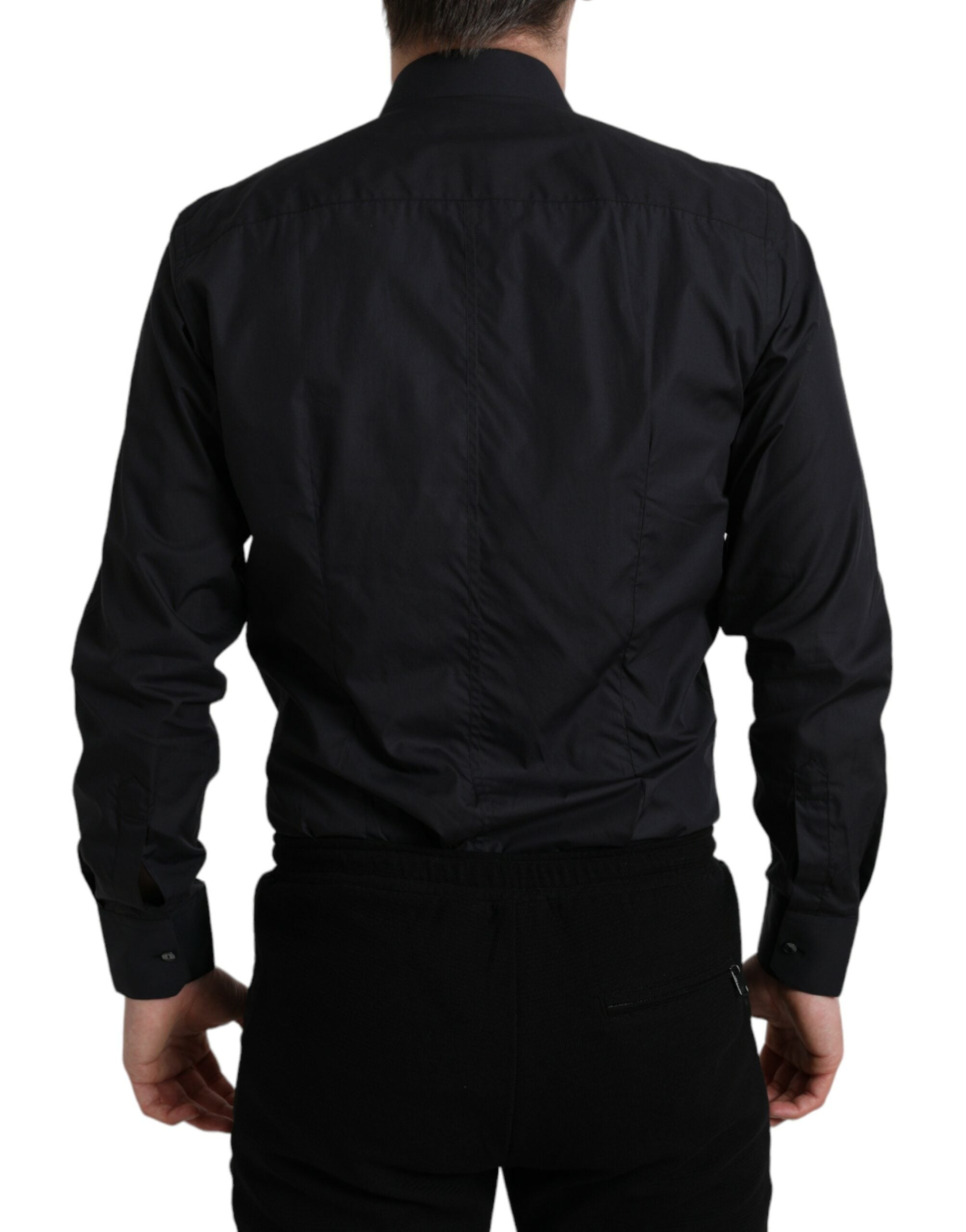 Dolce &amp; Gabbana Elegantes, marineblaues Slim Fit-Hemd