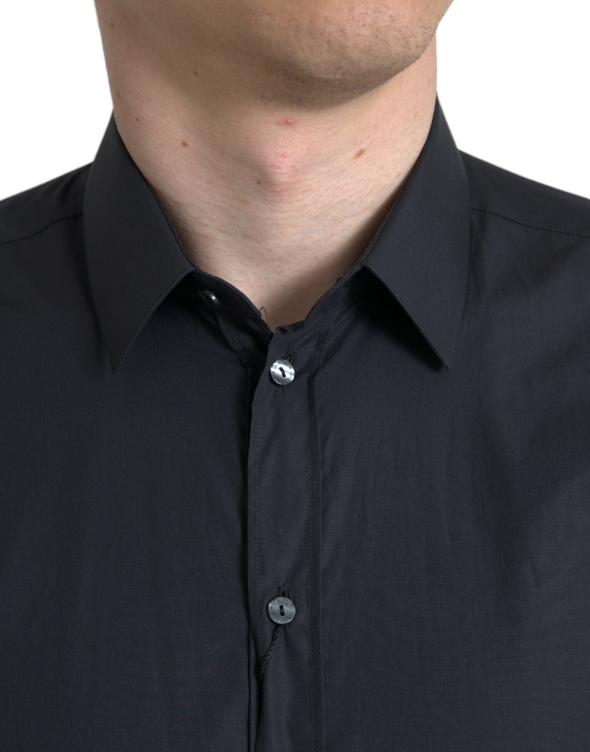 Dolce &amp; Gabbana Elegantes, marineblaues Slim Fit-Hemd