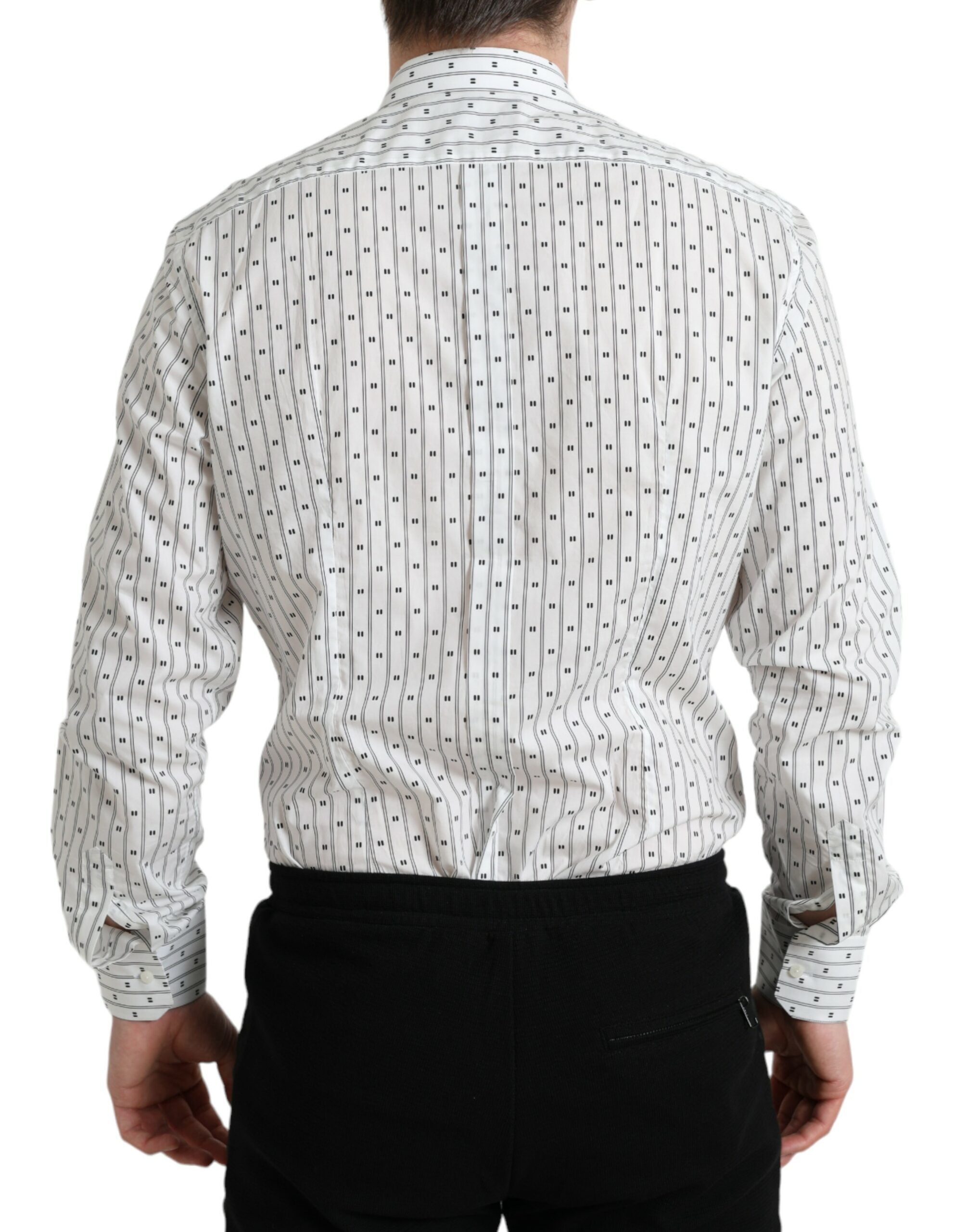 Dolce &amp; Gabbana Elegantes Slim Fit-Hemd aus weißer Baumwolle