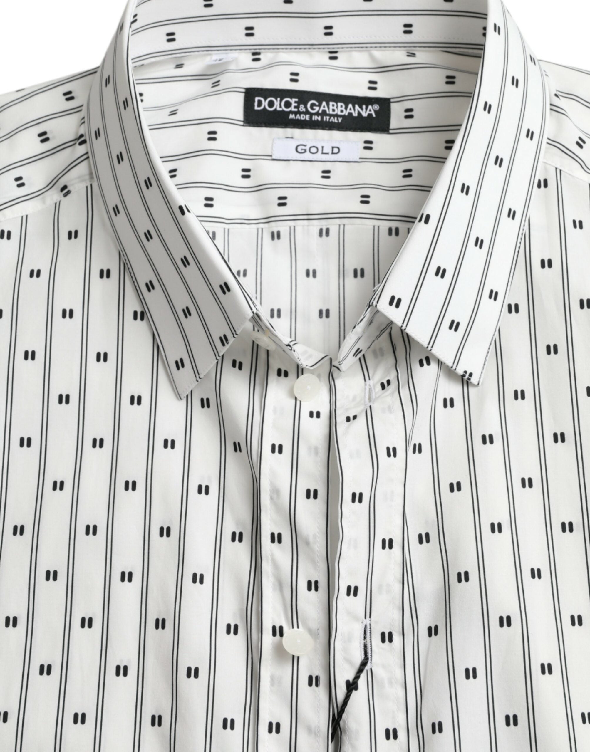 Dolce &amp; Gabbana Elegantes Slim Fit-Hemd aus weißer Baumwolle