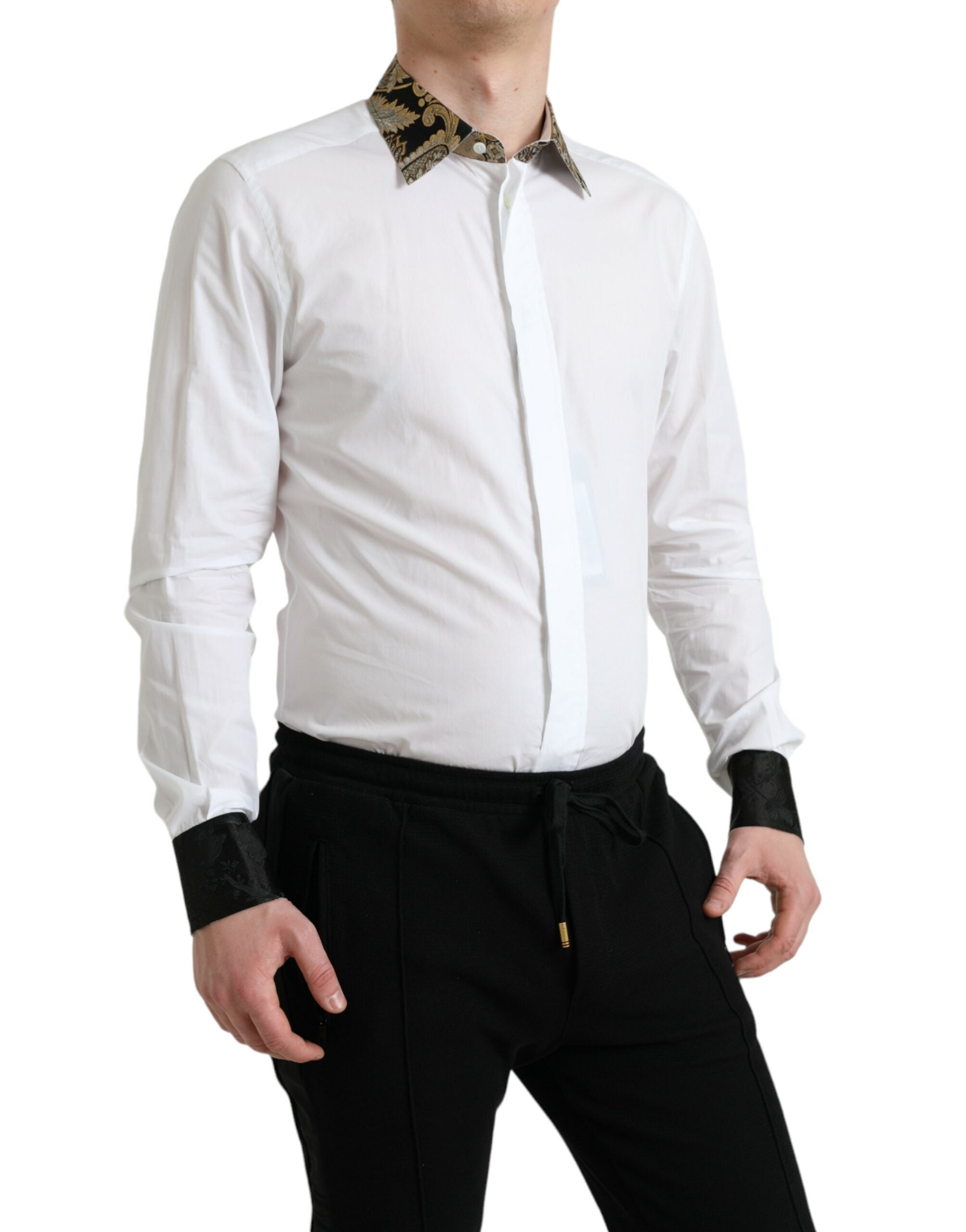 Elegantes Hemd mit Golddetails von Dolce &amp; Gabbana