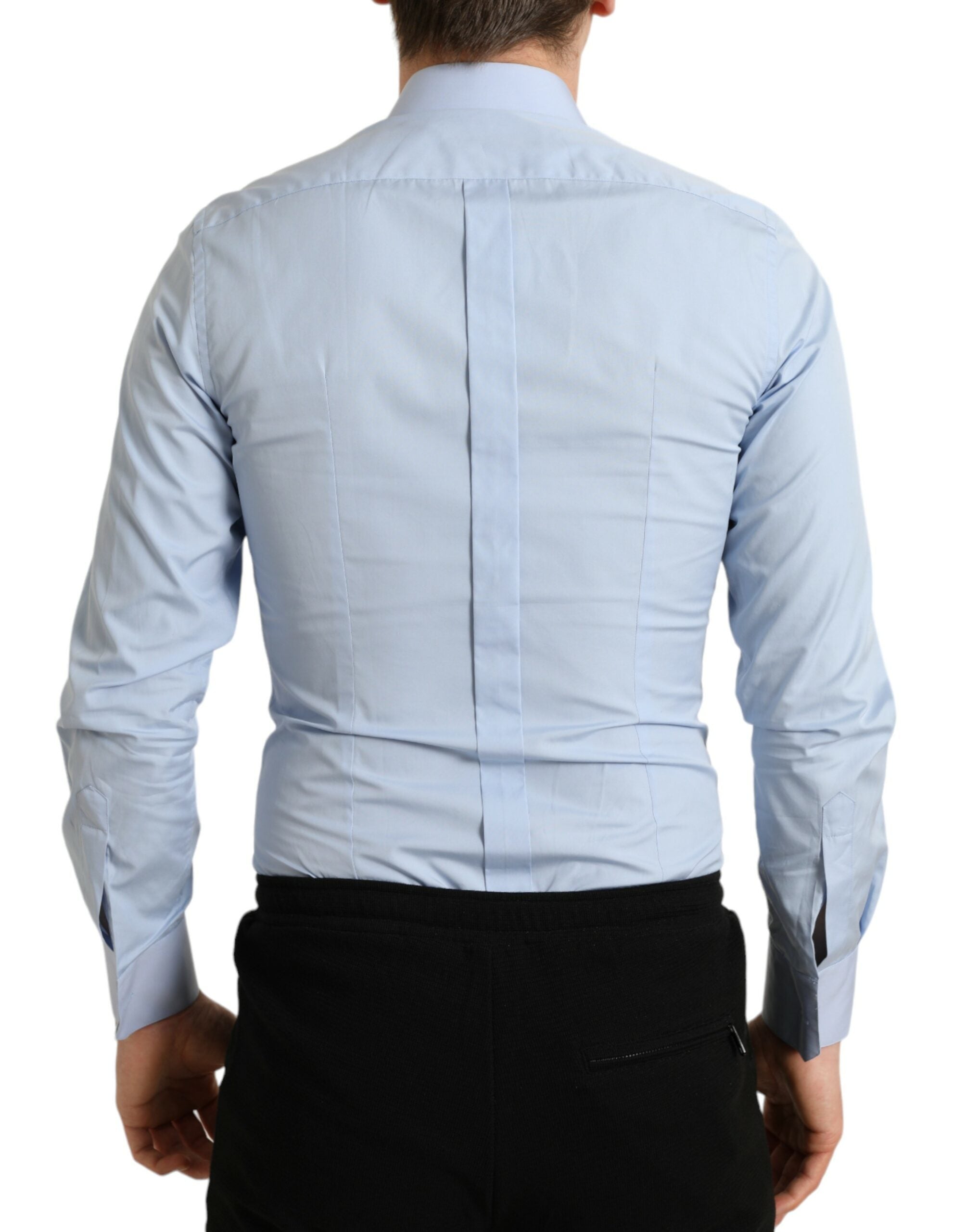 Dolce &amp; Gabbana Elegantes Slim Fit Himmelblaues Hemd