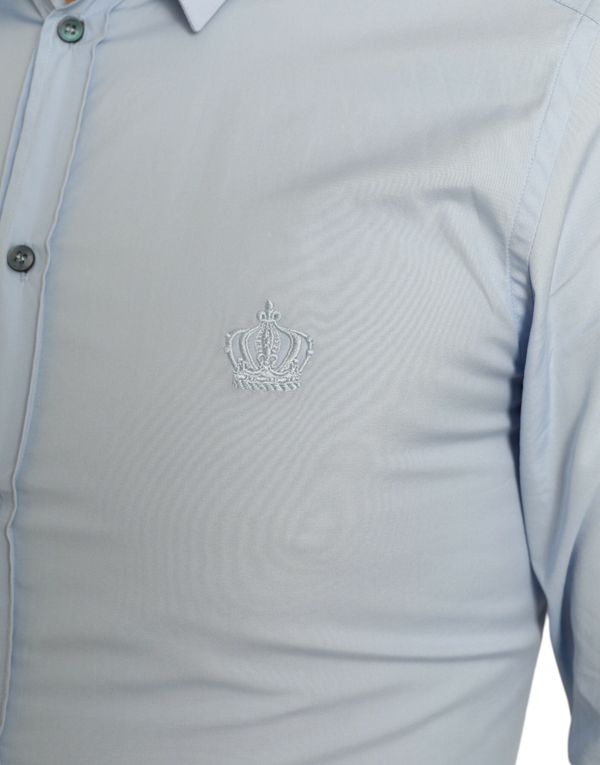 Dolce &amp; Gabbana Elegantes Slim Fit Himmelblaues Hemd