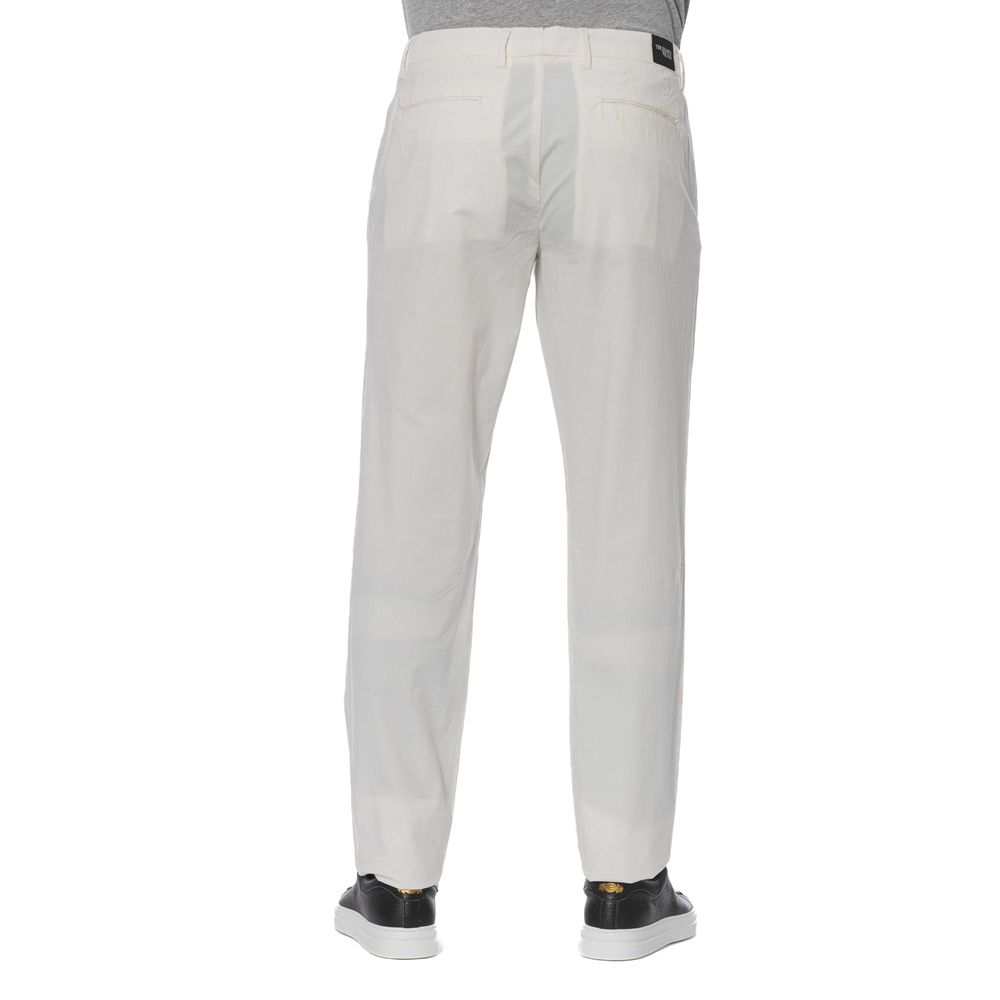 Trussardi Jeans Herrenhose aus weißer Baumwolle