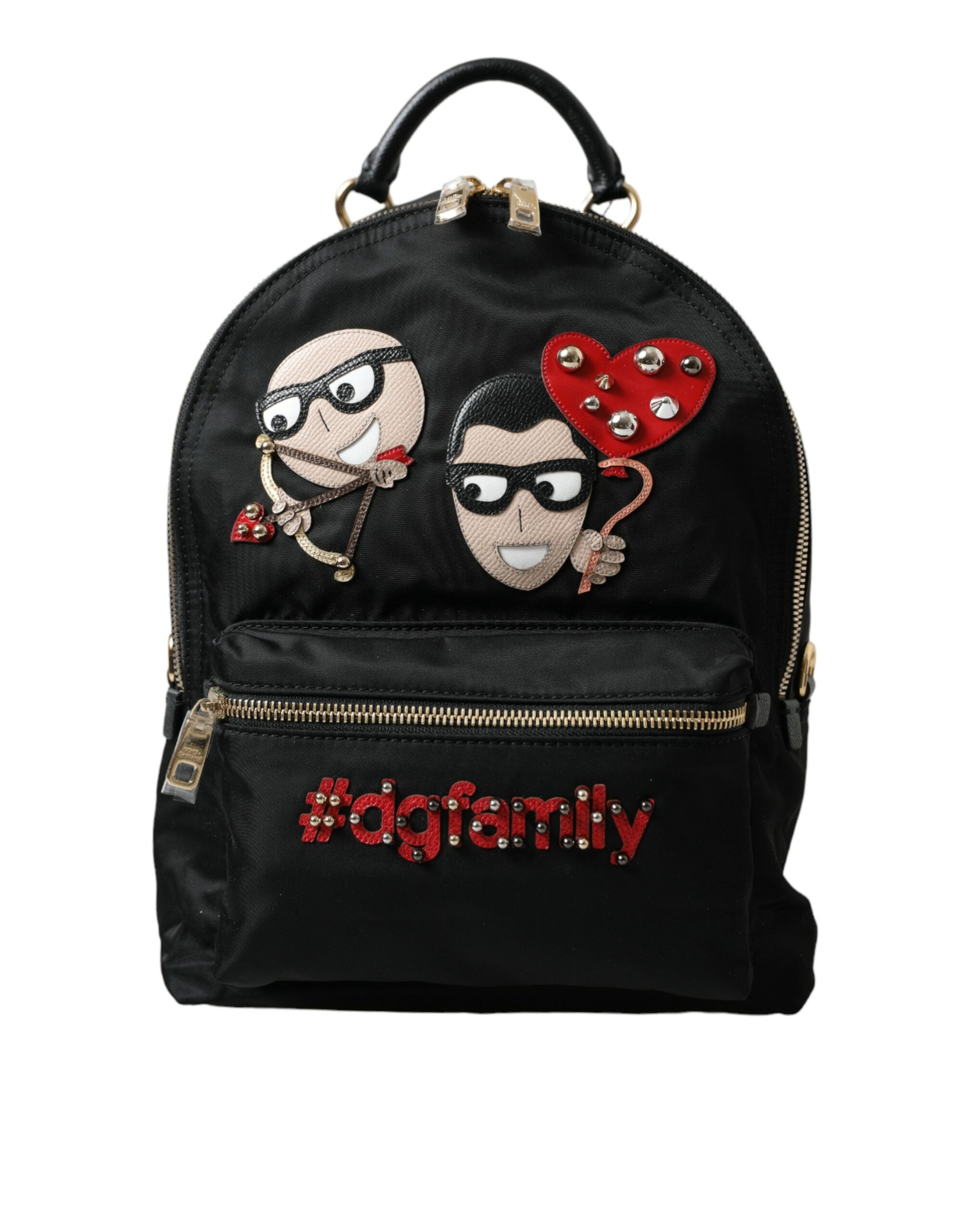 Dolce &amp; Gabbana – Eleganter, verzierter schwarzer Rucksack