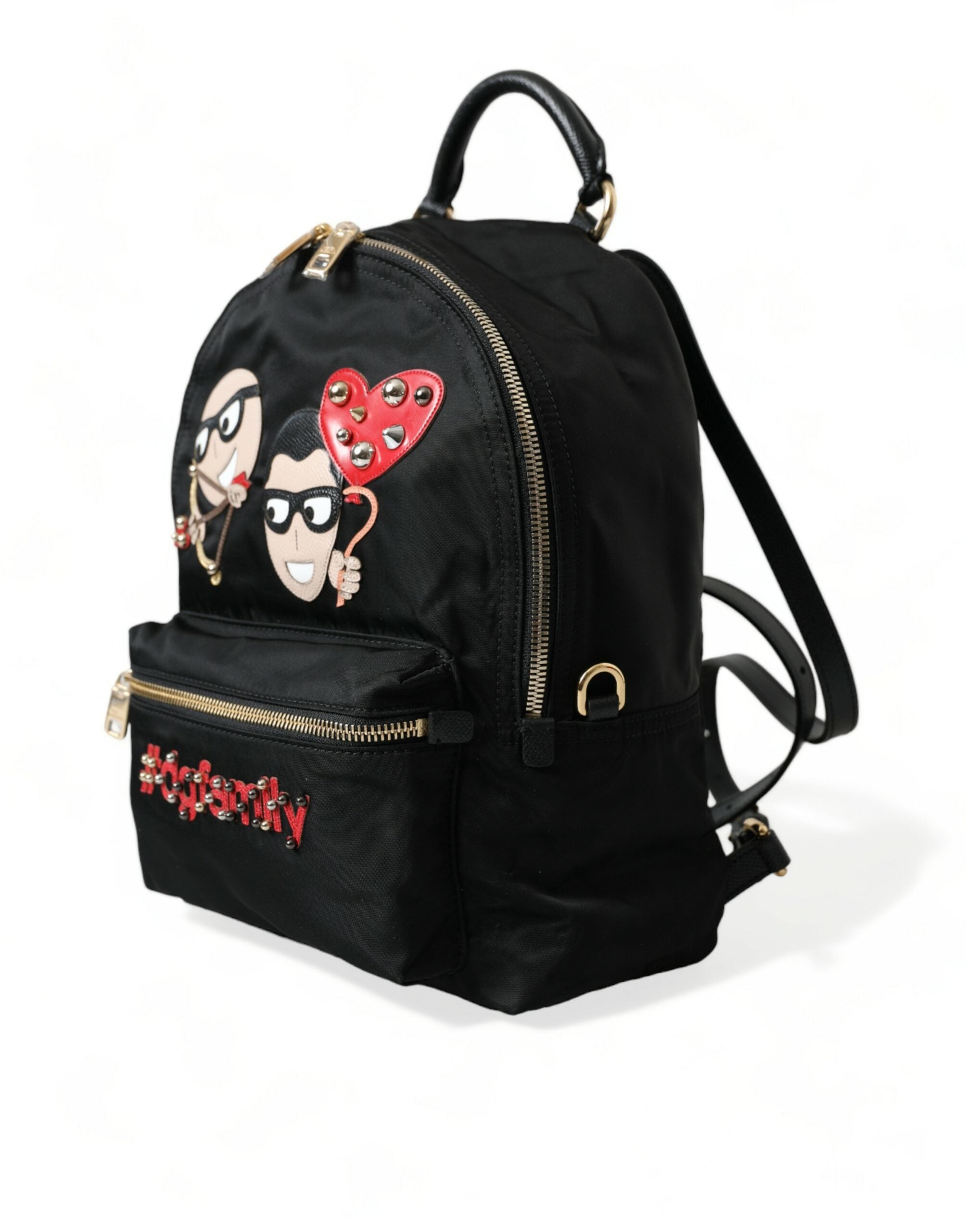 Dolce &amp; Gabbana – Eleganter, verzierter schwarzer Rucksack
