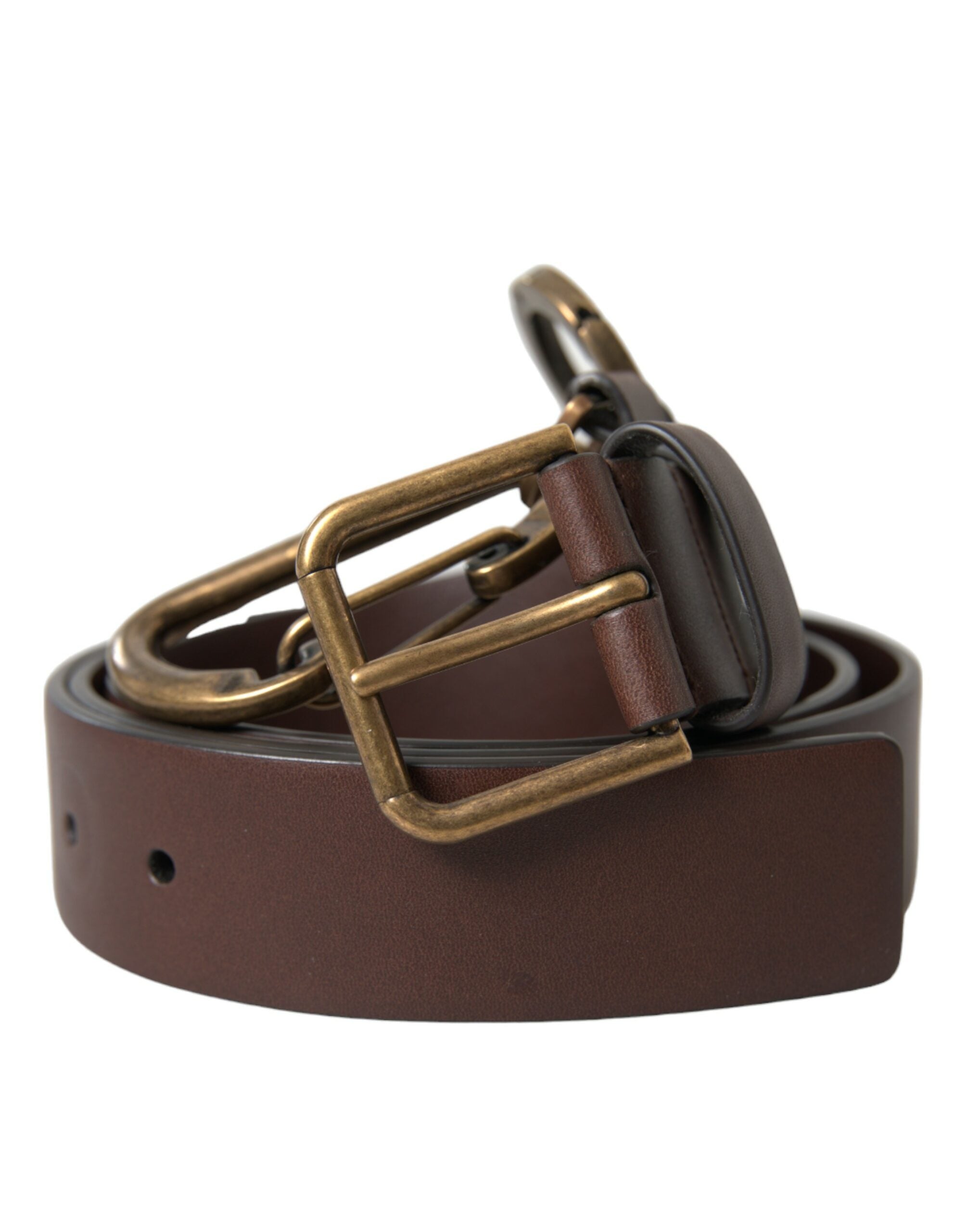 Curea elegantă din piele de vițel Dolce &amp; Gabbana cu închidere cu cataramă metalică