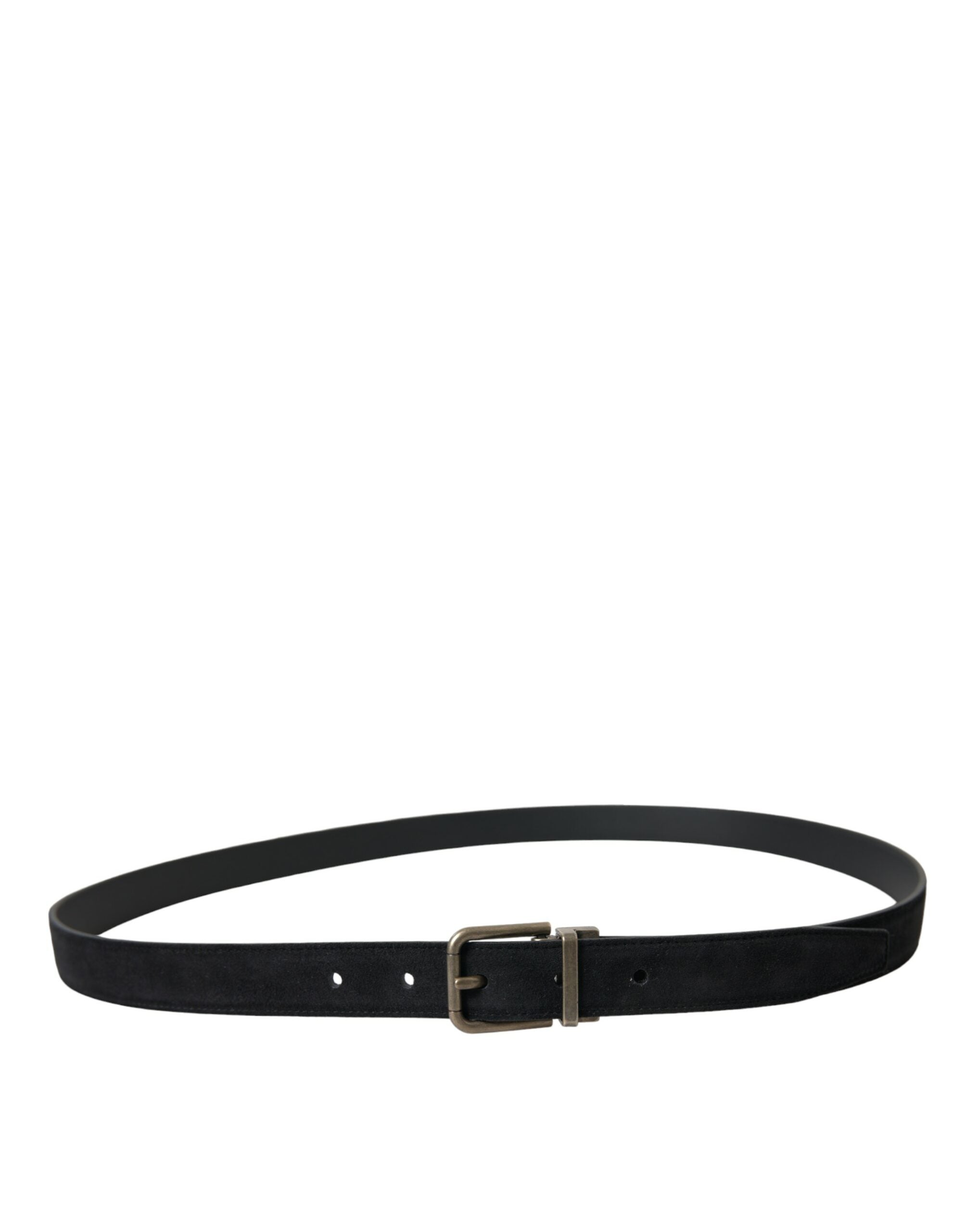 Curea elegantă din piele neagră Dolce &amp; Gabbana cu cataramă metalică