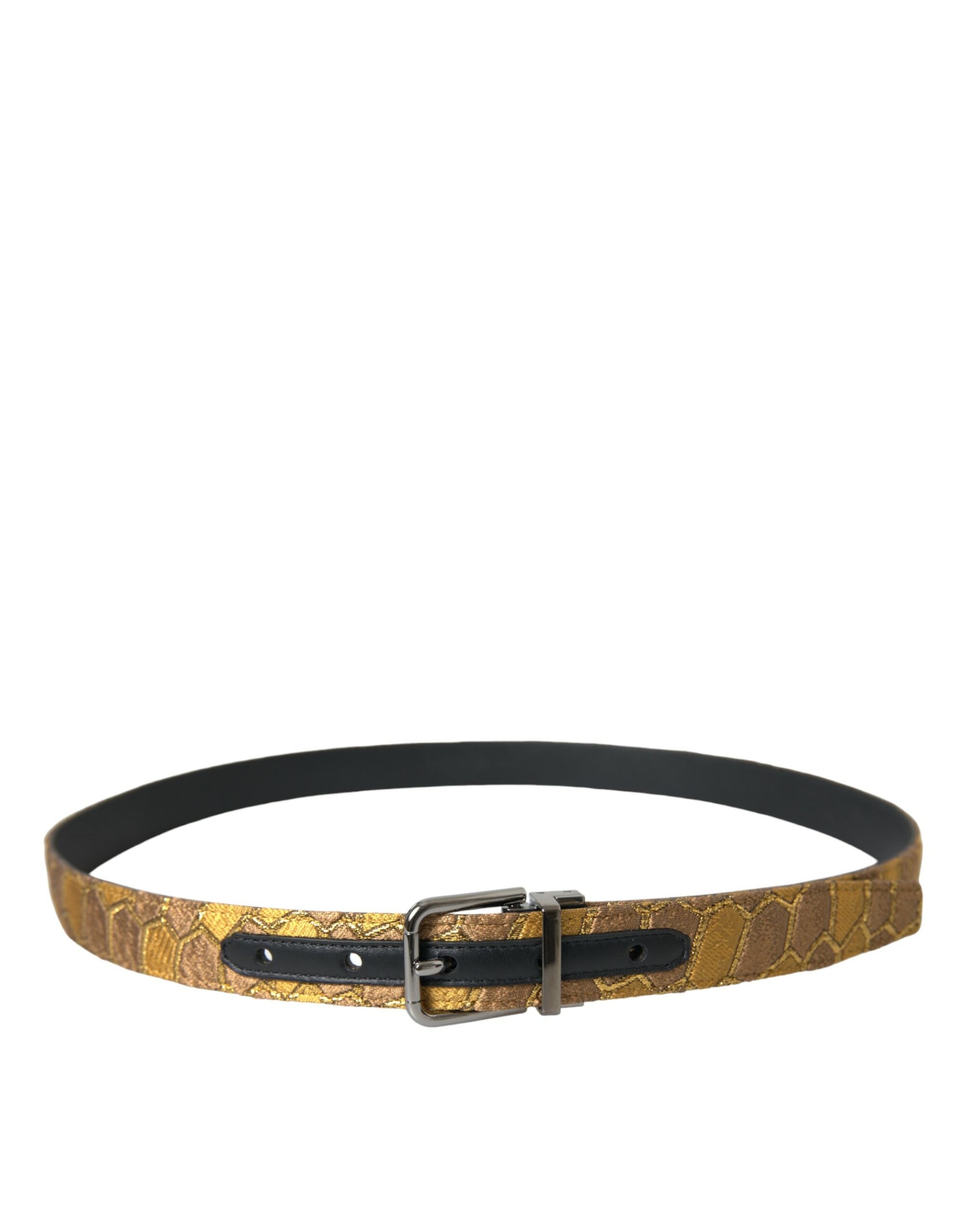 Curea elegantă din piele aurie Dolce &amp; Gabbana