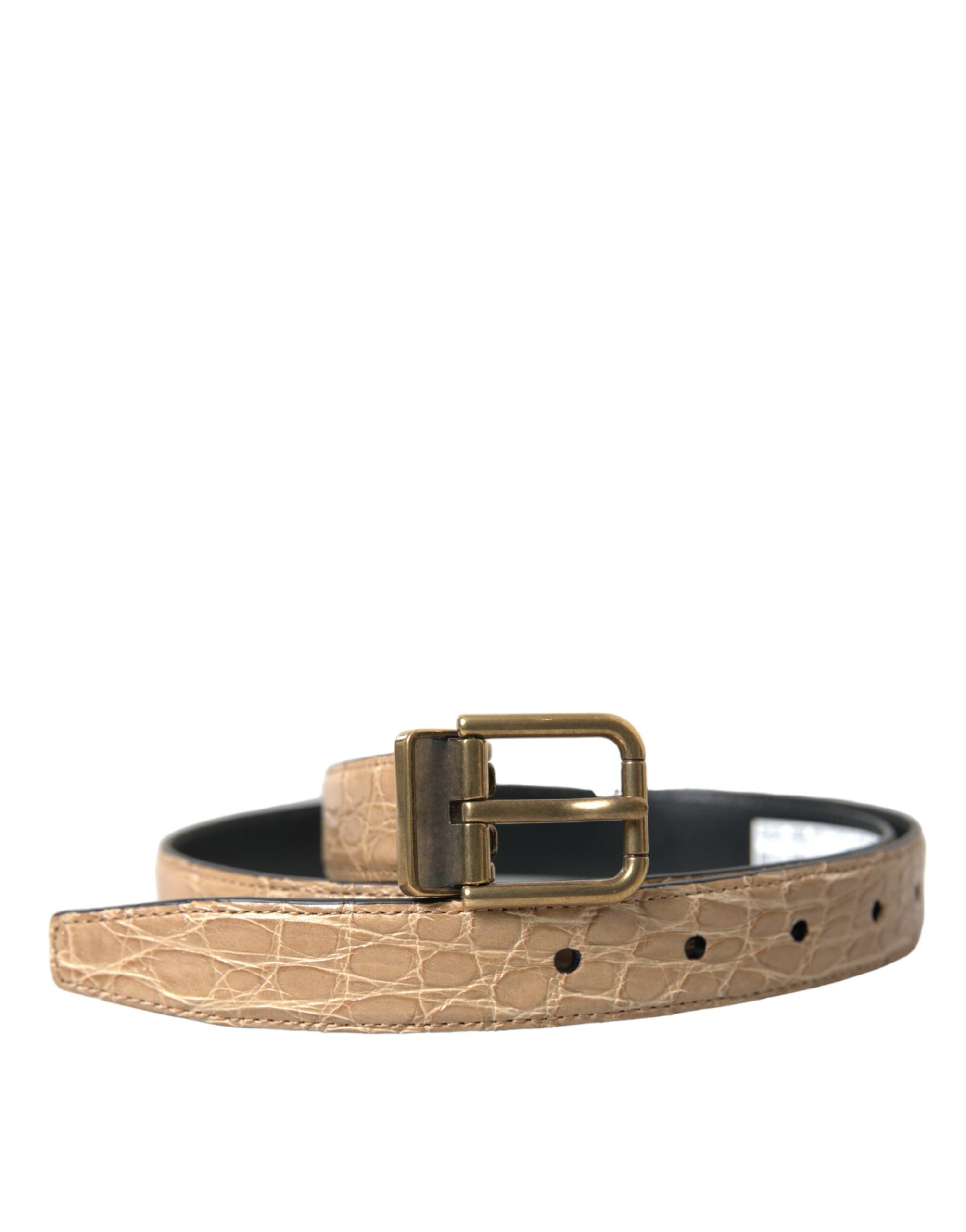 Curea elegantă din piele bej Dolce &amp; Gabbana