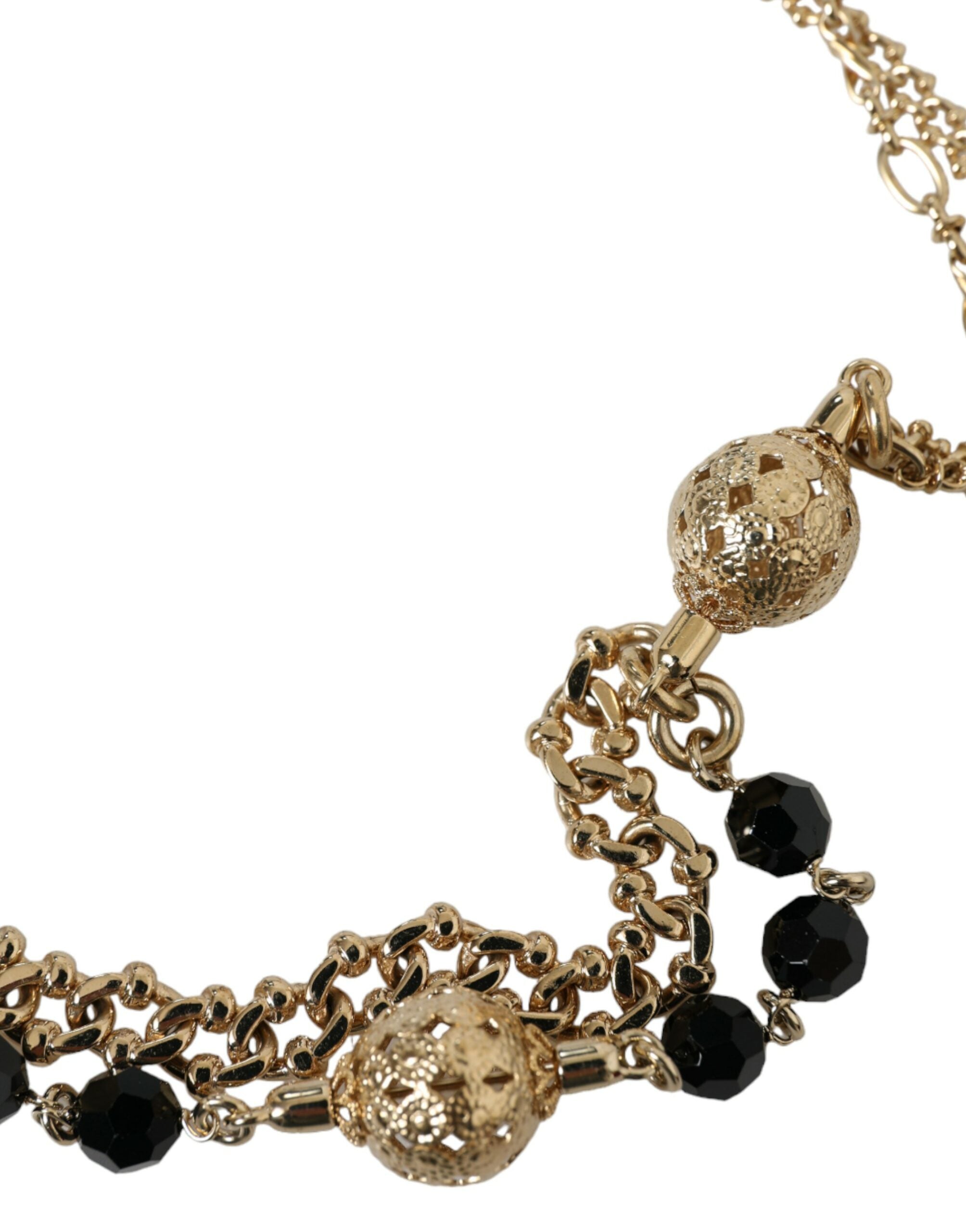 Dolce &amp; Gabbana Eleganter Taillengürtel aus Crystal Bounce-Leder