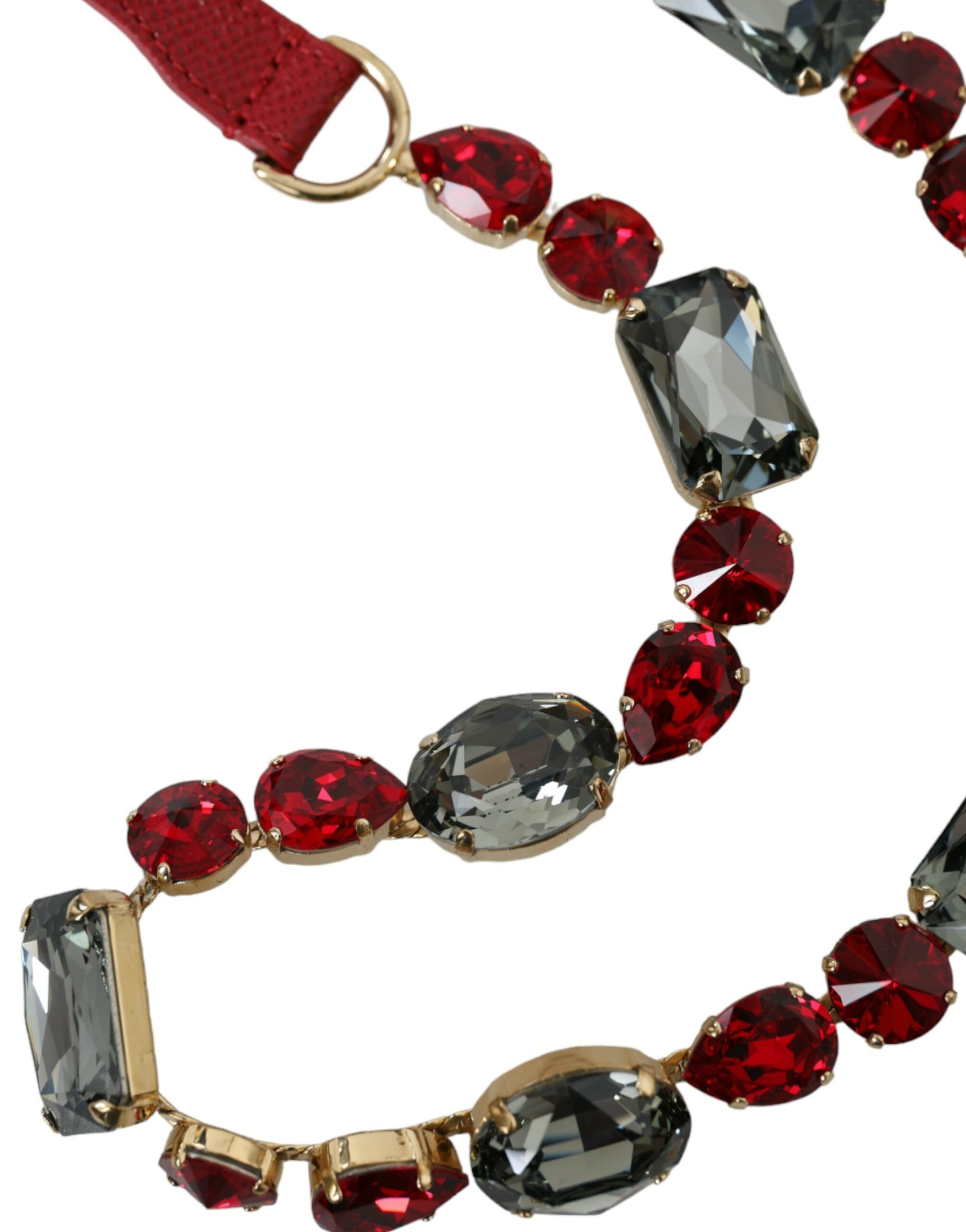 Dolce &amp; Gabbana – Taillengürtel mit strahlend roter Kristallschnalle