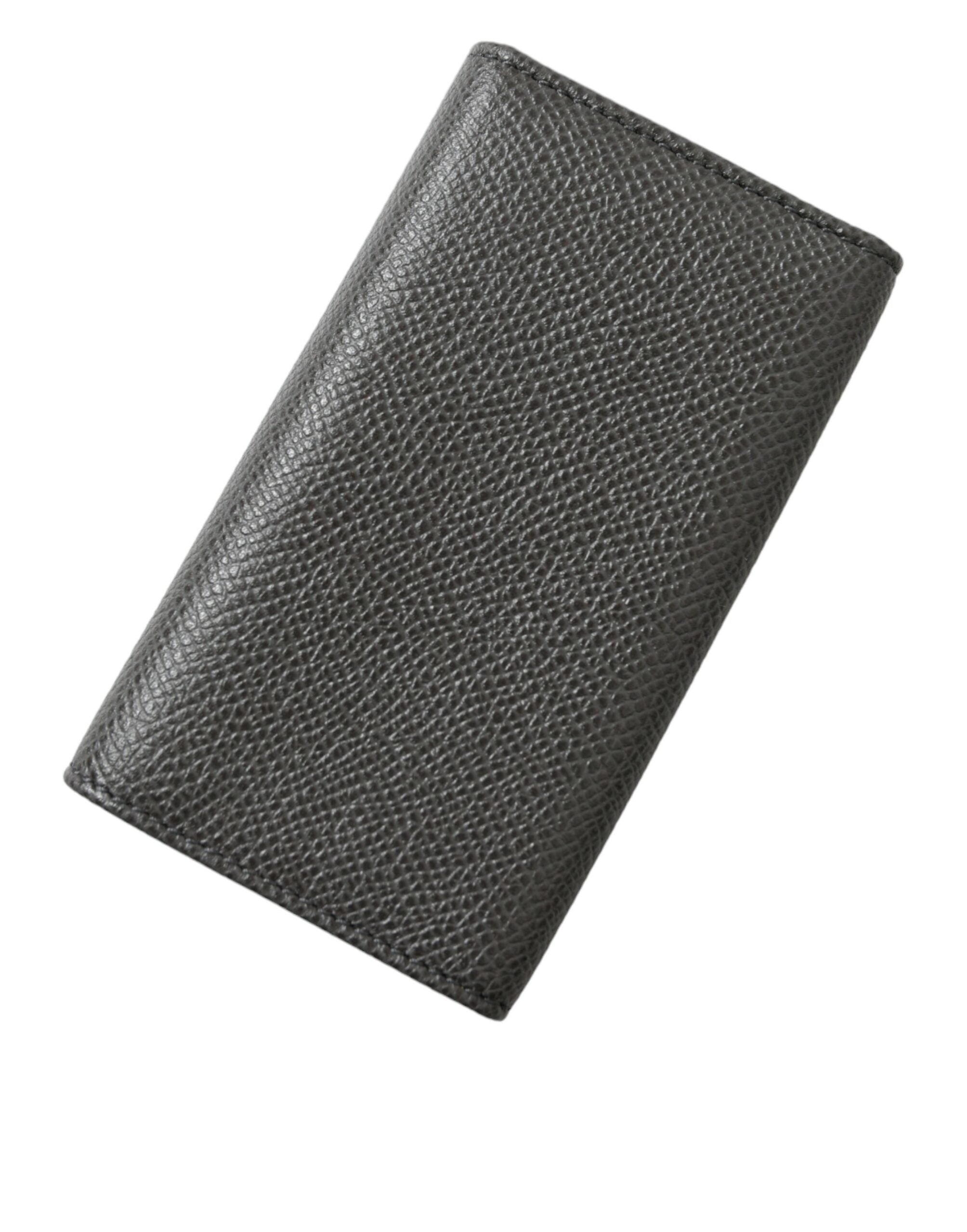 Suport chei trifold Dolce &amp; Gabbana Chic din piele gri