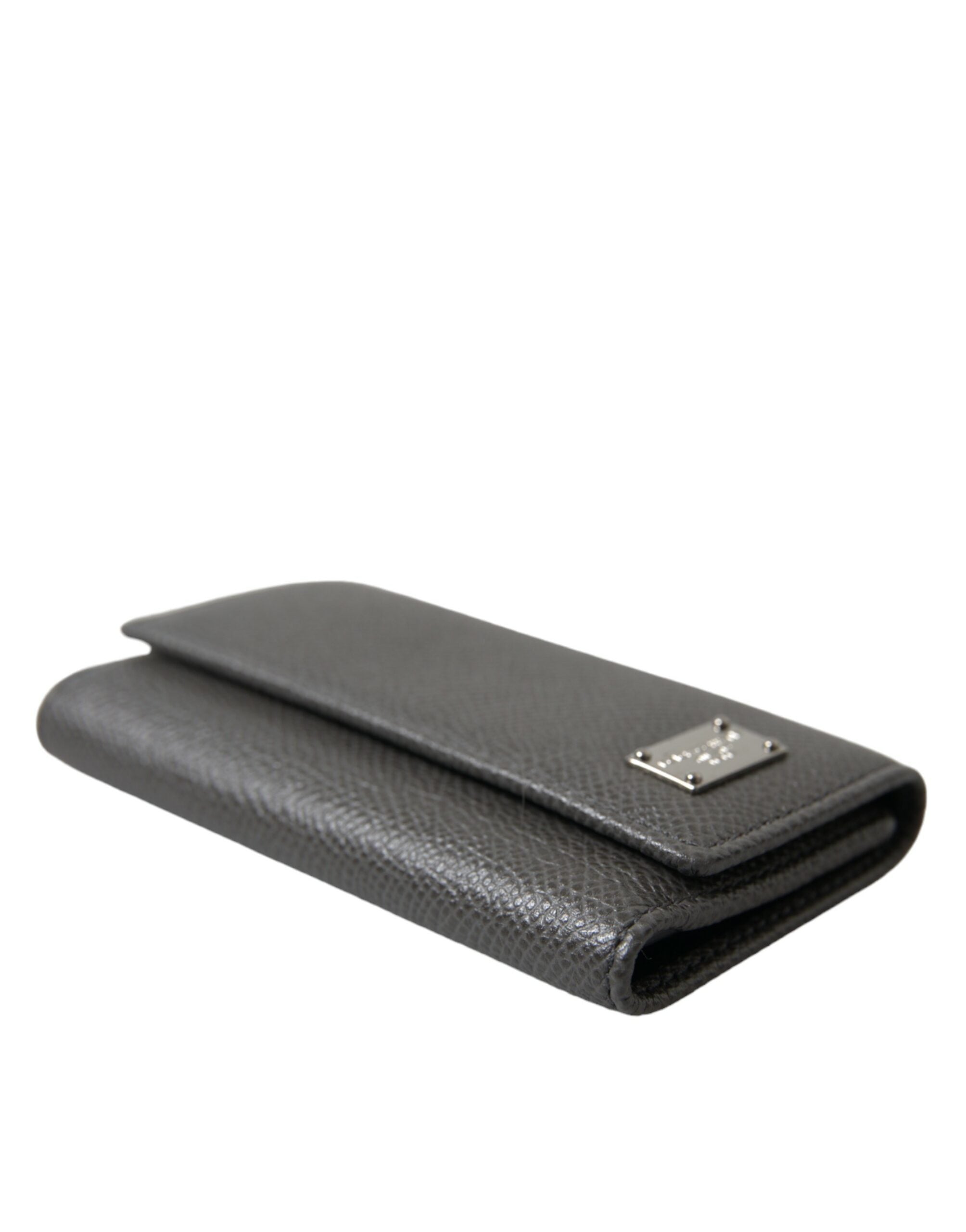 Suport chei trifold Dolce &amp; Gabbana Chic din piele gri