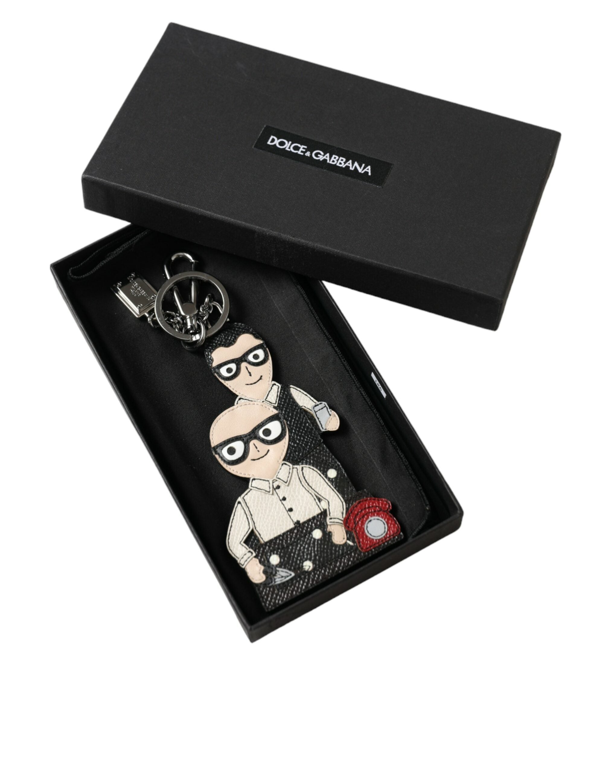 Breloc elegant din piele multicoloră Dolce &amp; Gabbana