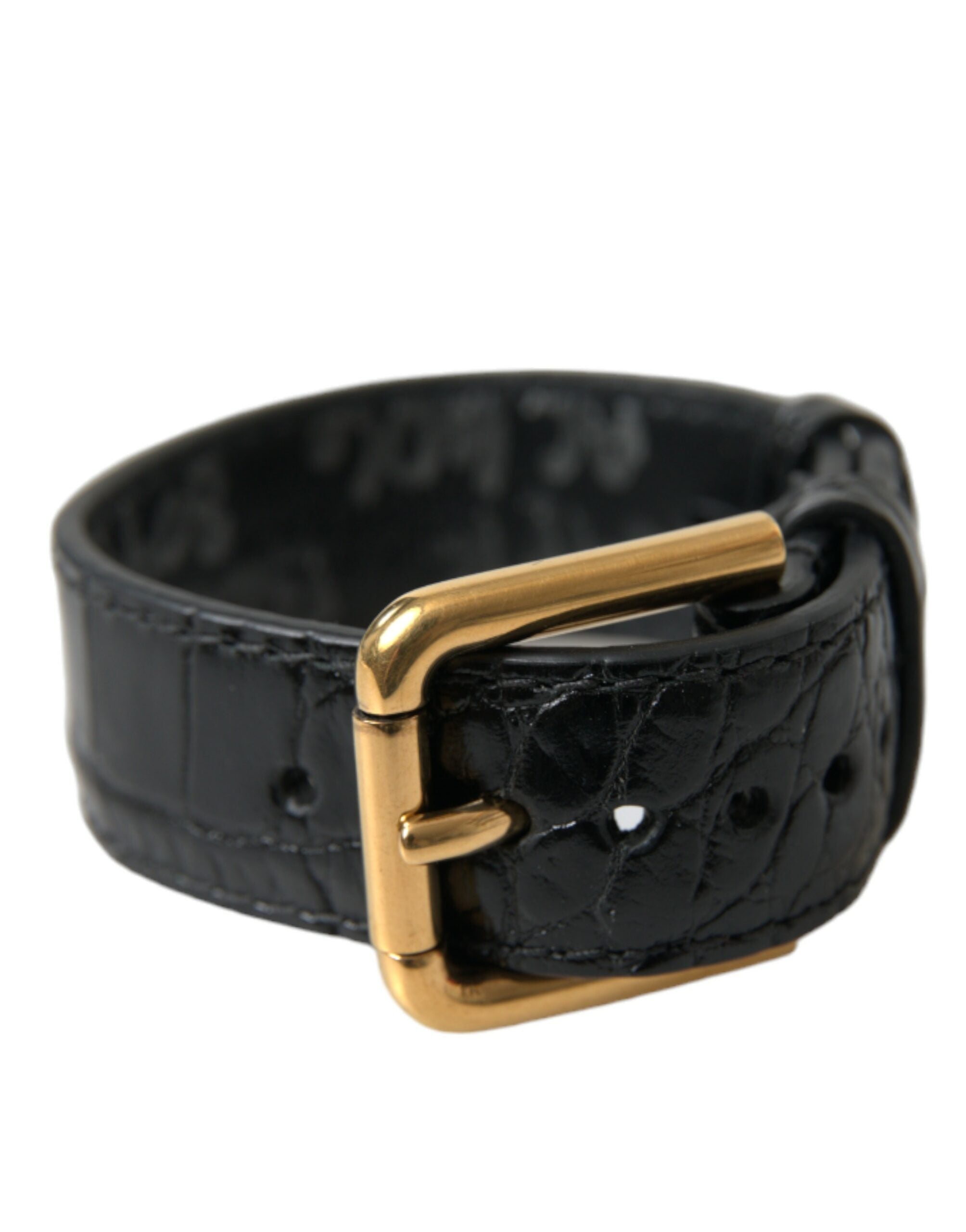 Brățară Dolce &amp; Gabbana Elegant Gold Black din piele