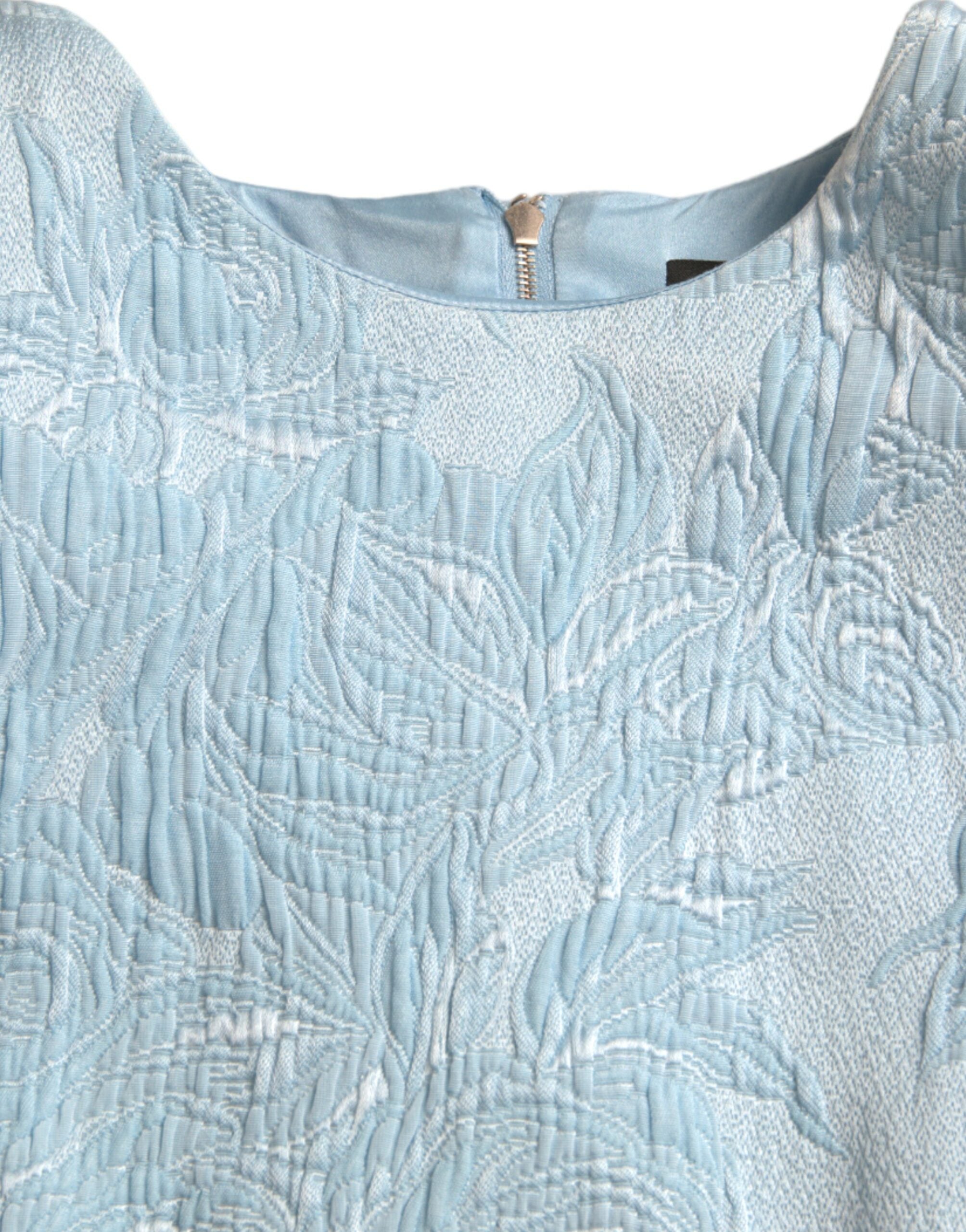 Rochie mini elegantă Dolce &amp; Gabbana cu imprimeu floral albastru-aprins