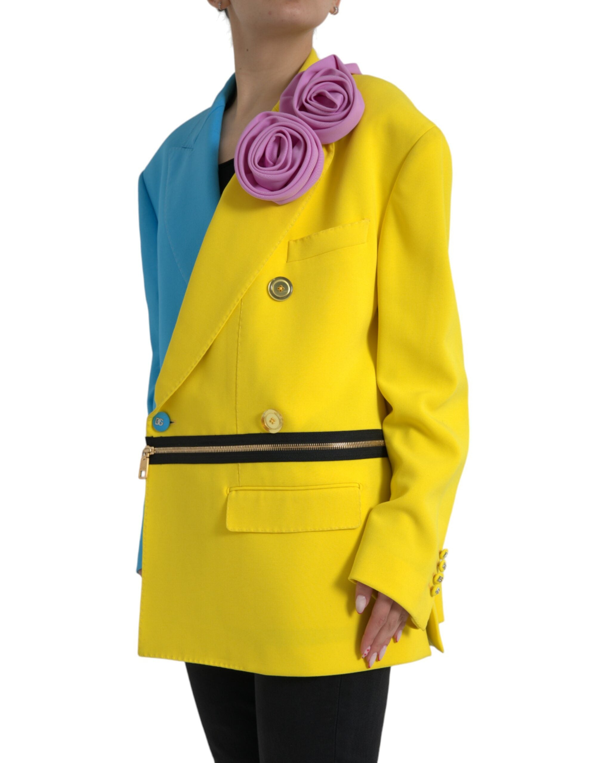 Dolce &amp; Gabbana – Mehrfarbige Trenchcoat-Jacke mit Patchwork