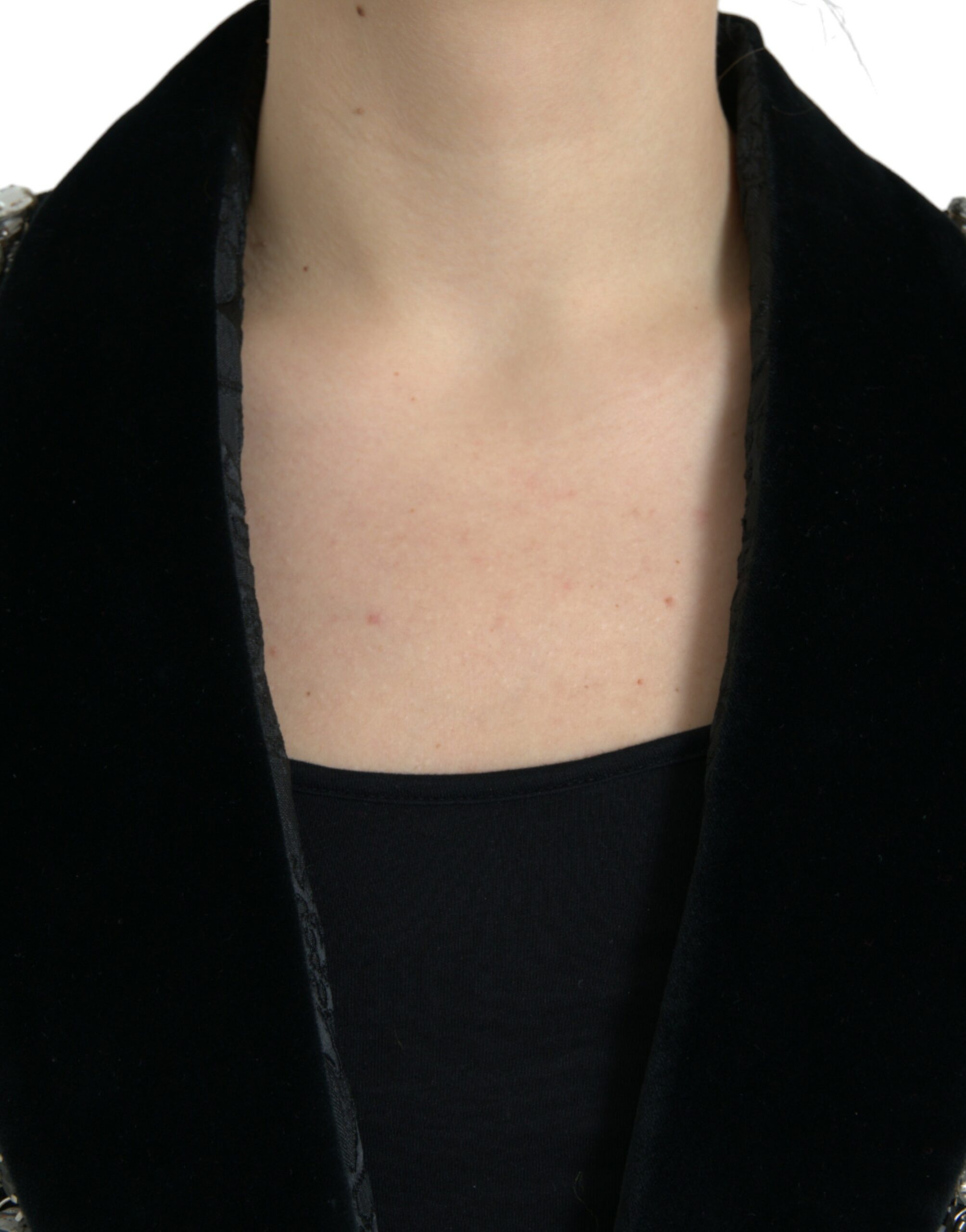 Dolce &amp; Gabbana – Elegante, verzierte schwarze Manteljacke