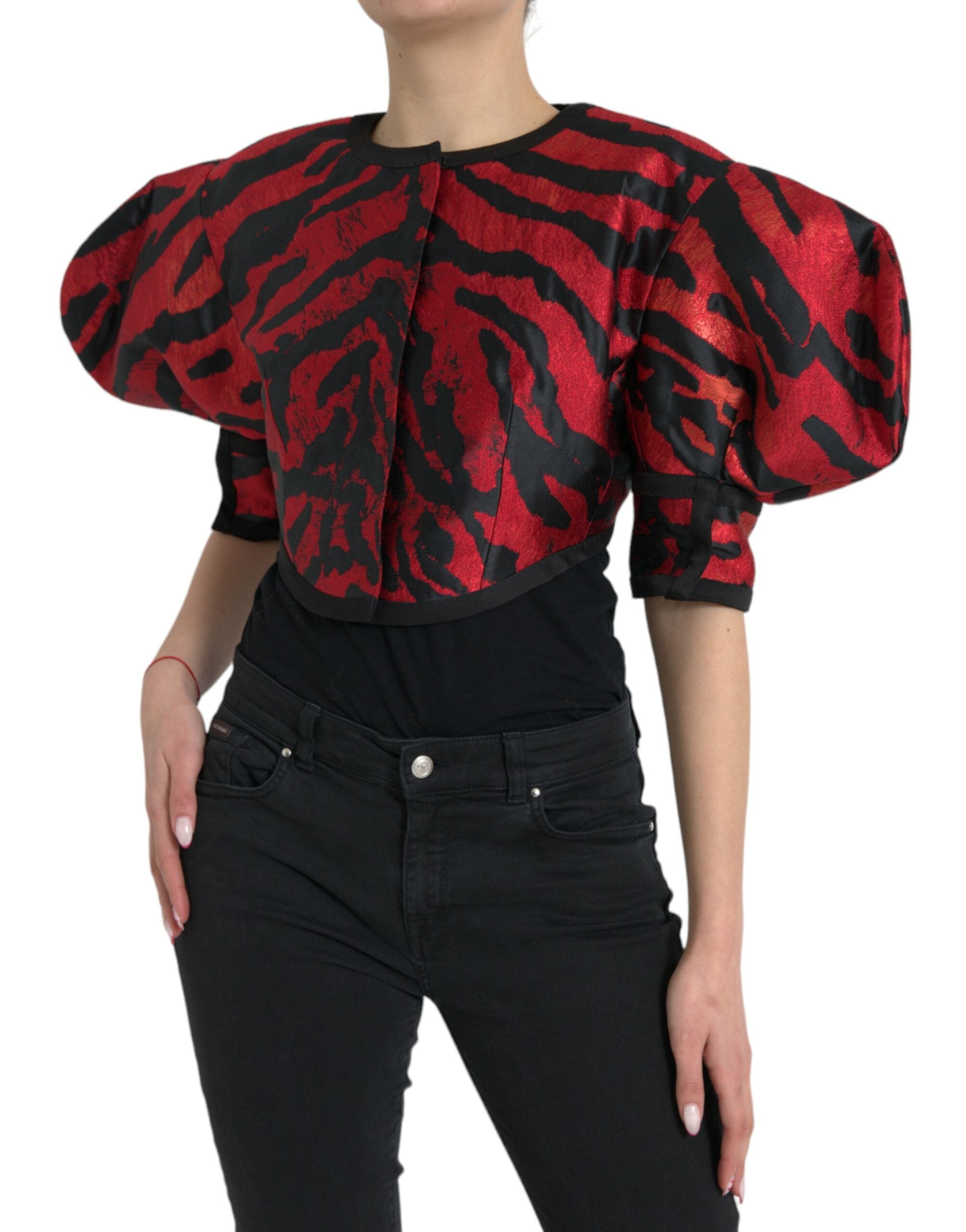 Dolce &amp; Gabbana Elegante Manteljacke mit Animal-Print
