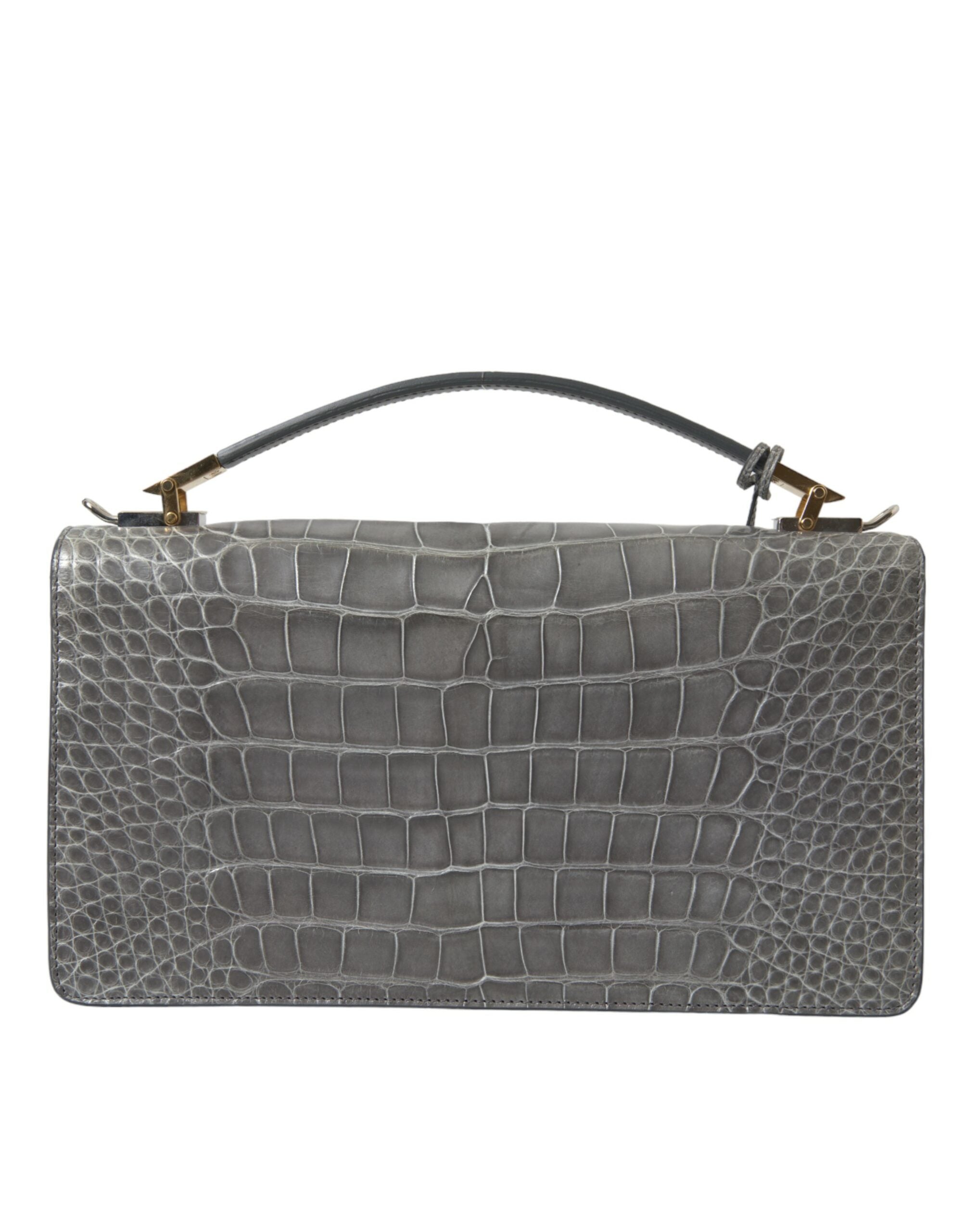 Geantă de umăr medie Balenciaga din piele de aligator