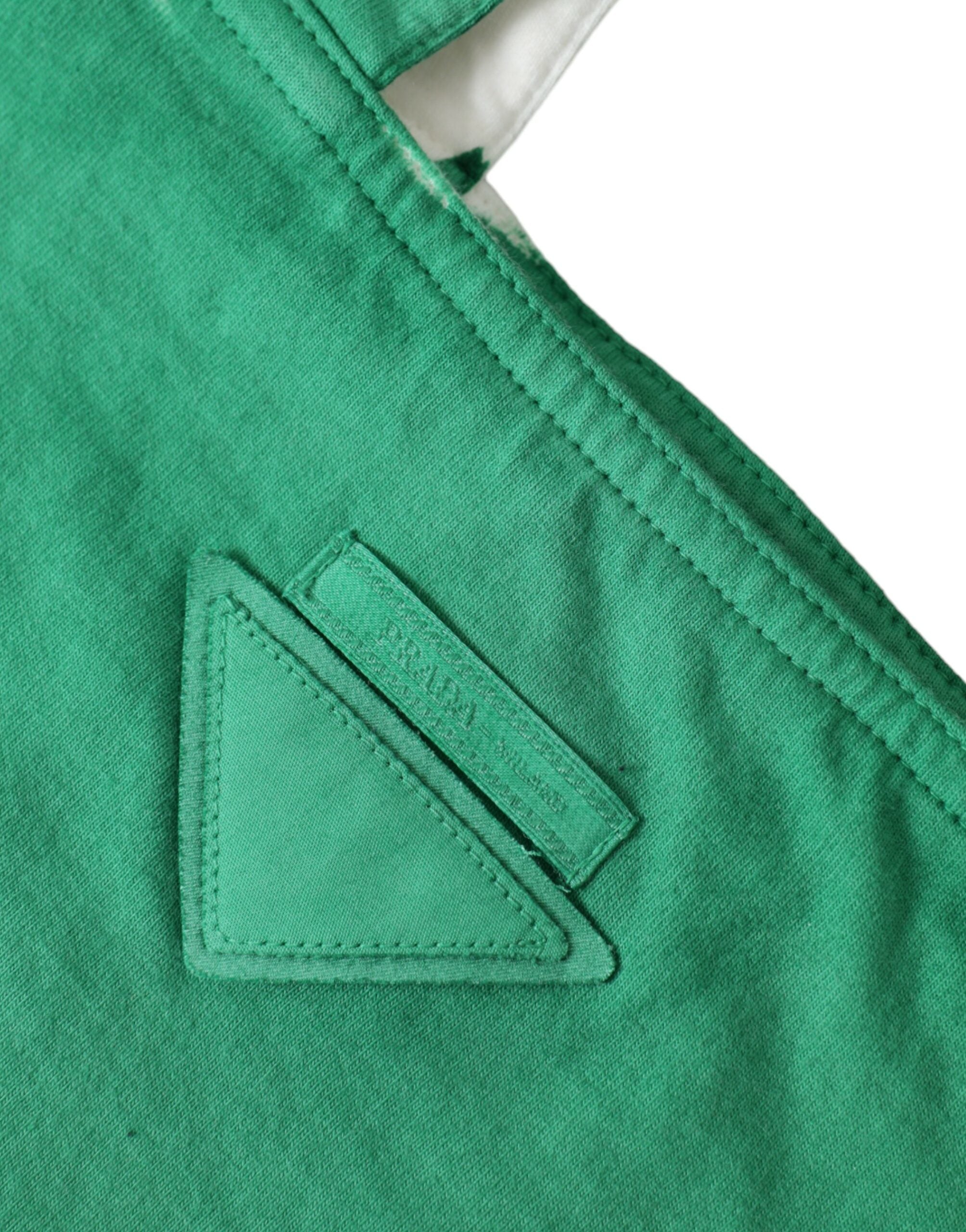 Geantă tote elegantă din material textil verde Prada