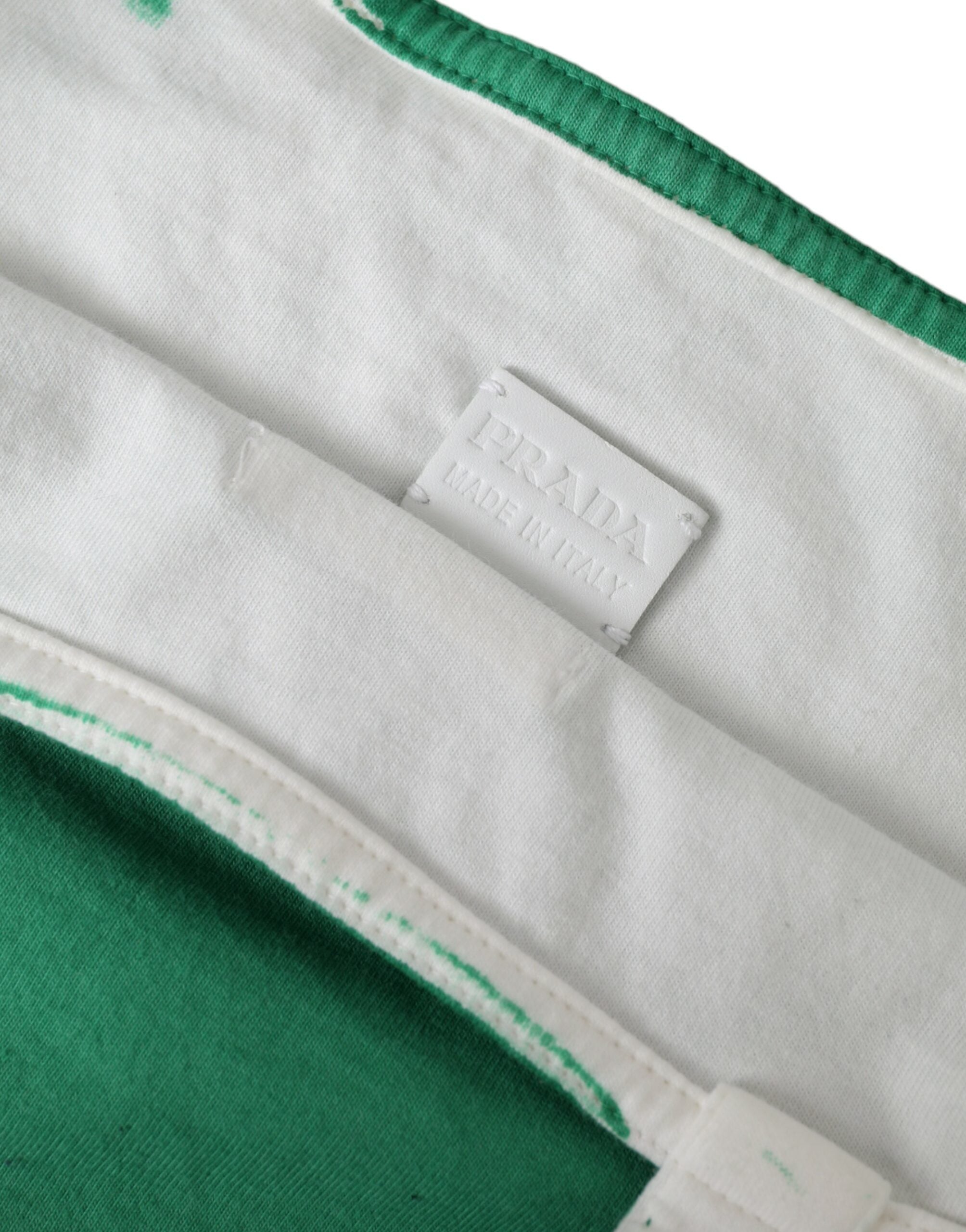 Geantă tote elegantă din material textil verde Prada