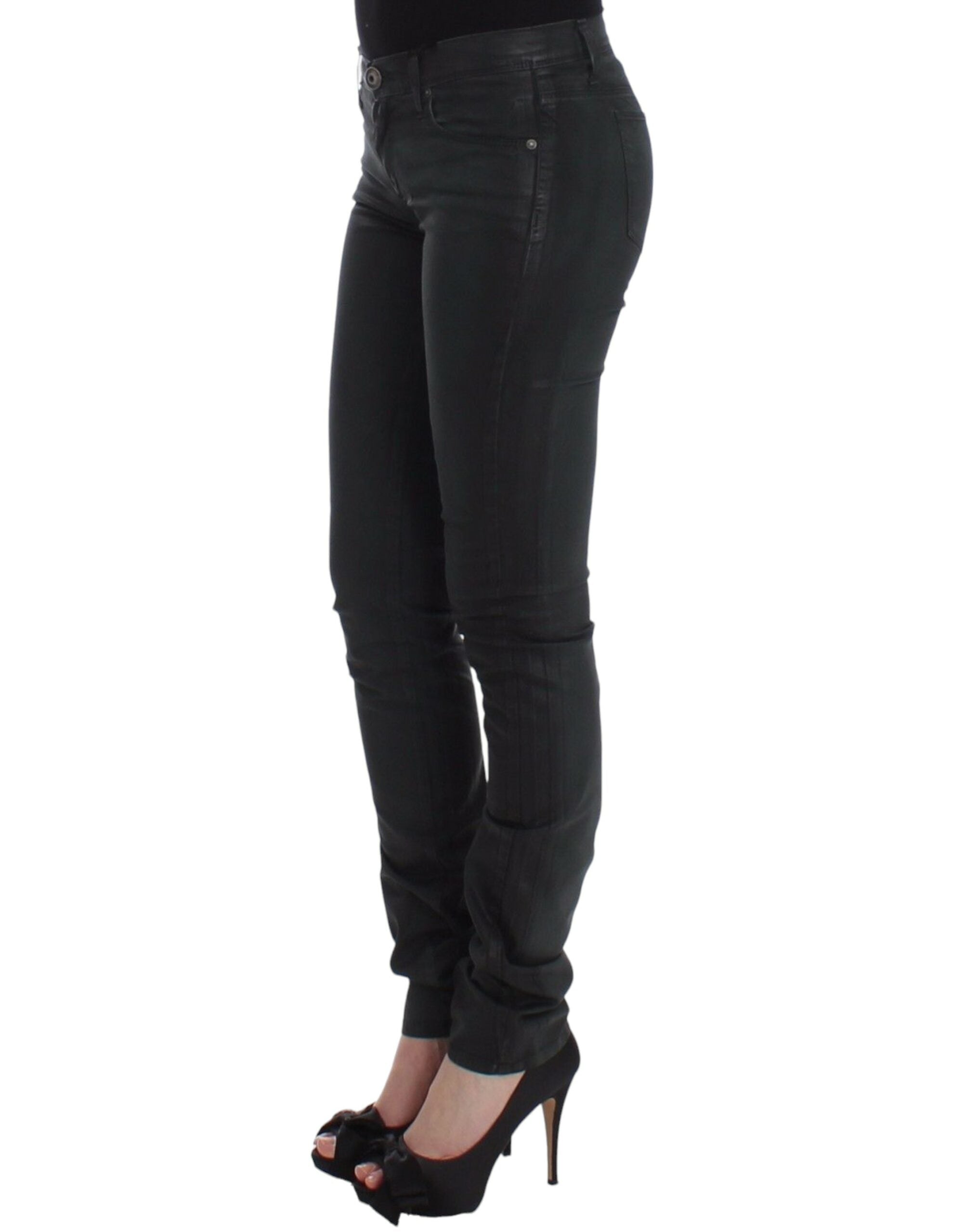 Ermanno Scervino Elegante dunkelgrüne Slim-Fit-Jeans