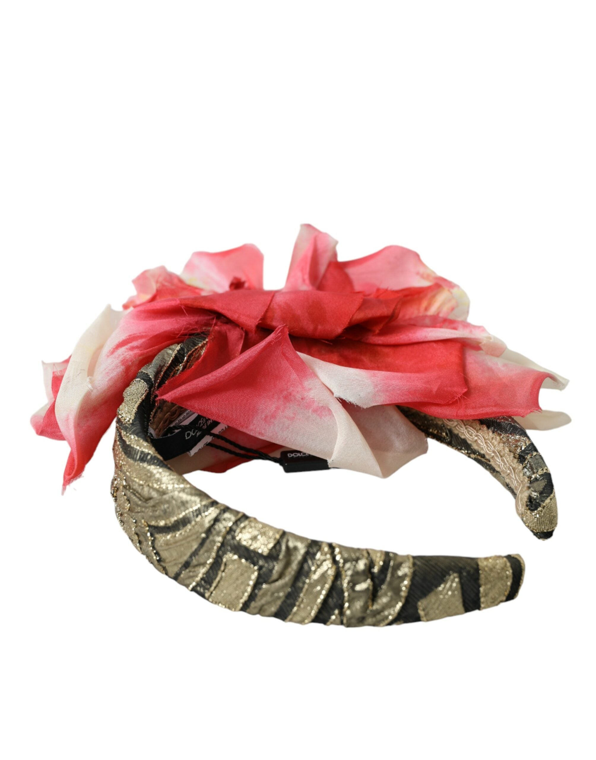 Dolce &amp; Gabbana Diademă de mătase cu aplicații florale multicolore pentru femei