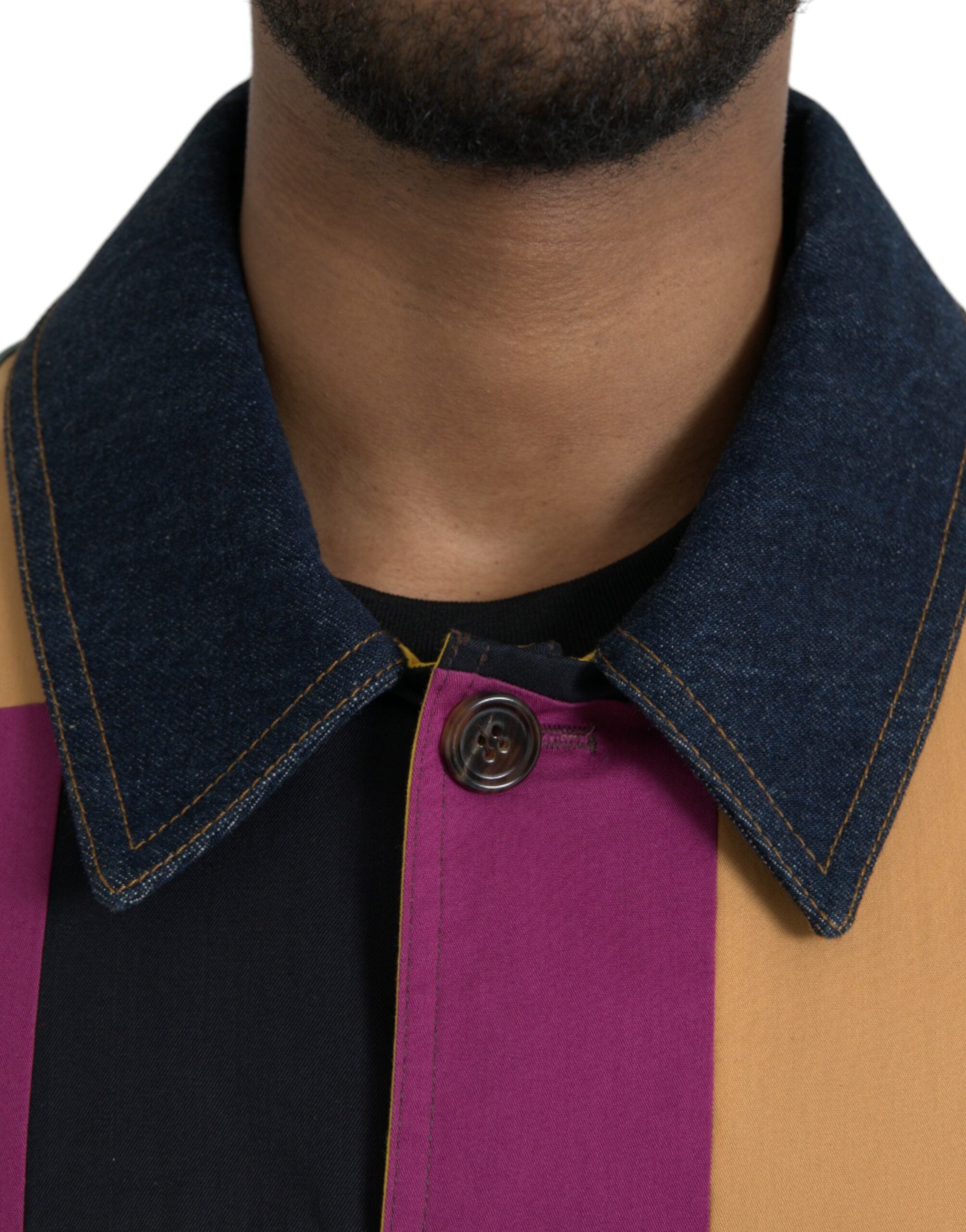 Dolce &amp; Gabbana Jachetă din bumbac cu guler multicolor cu model patchwork