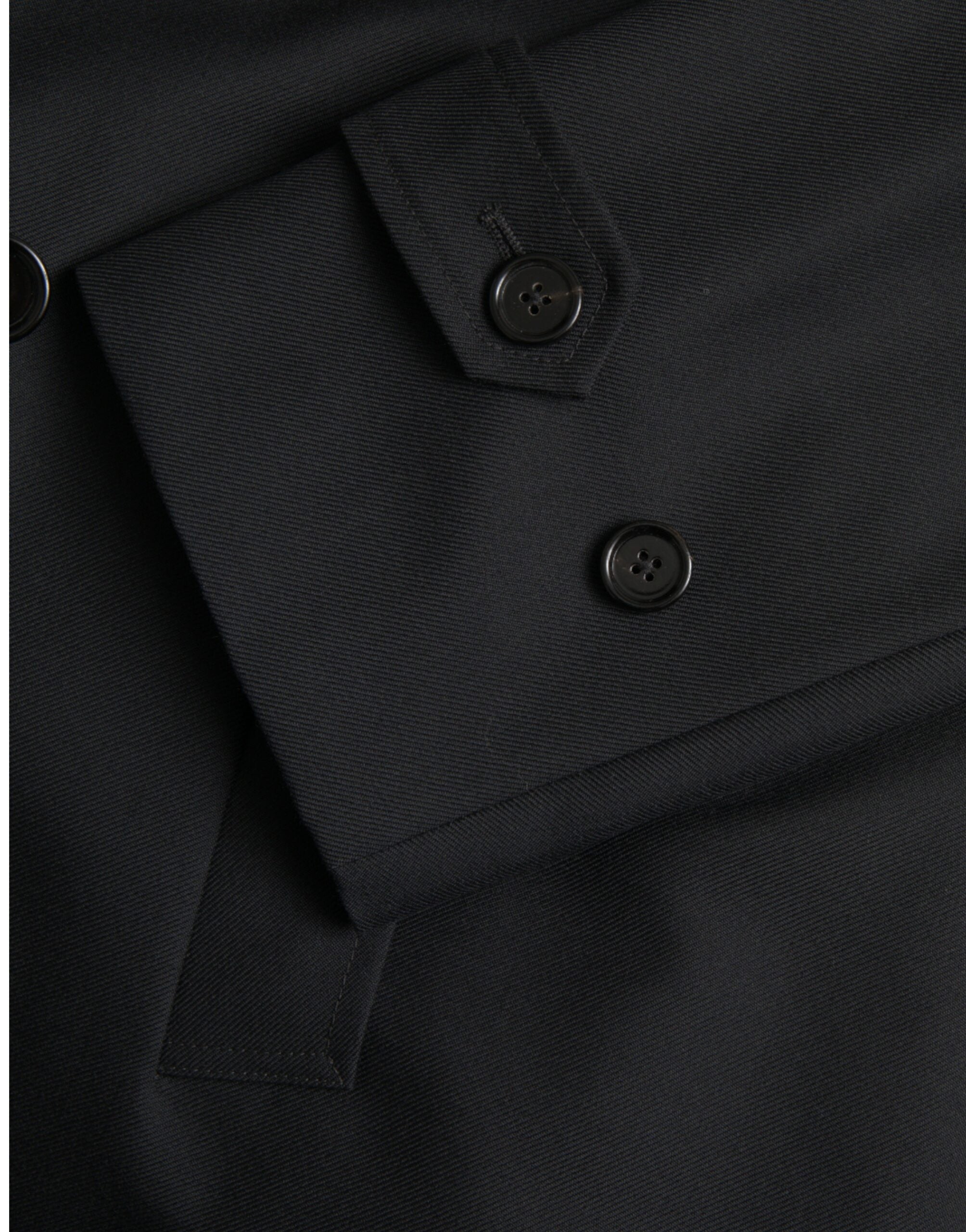 Trench Dolce &amp; Gabbana negru cu două rânduri de nasturi