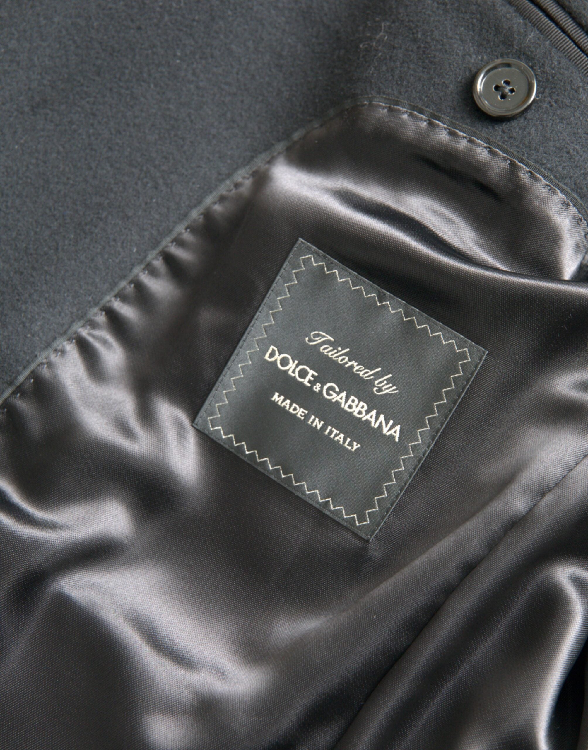 Trench Dolce &amp; Gabbana negru cu un singur nasture