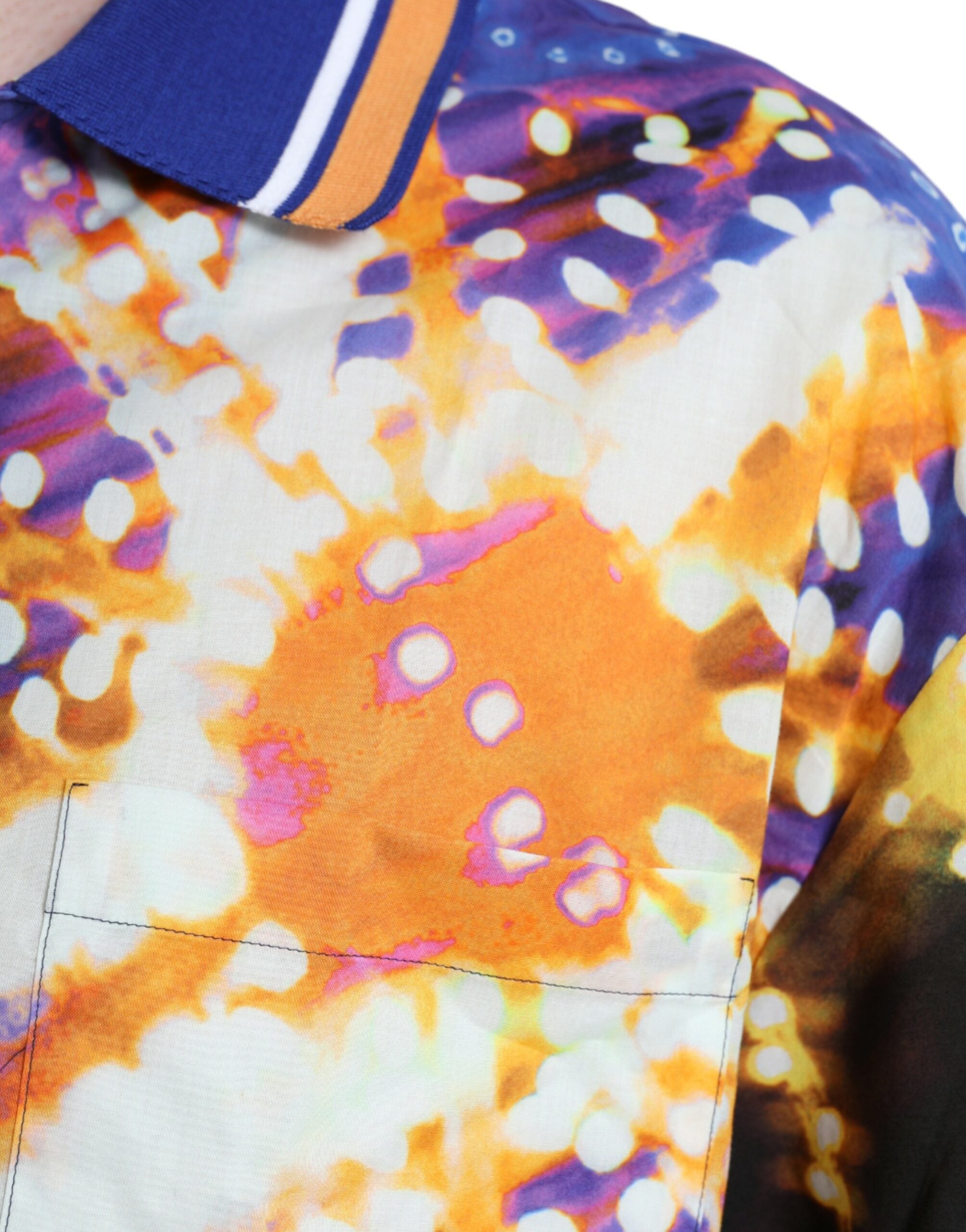 Mehrfarbiges Freizeithemd aus Baumwolle mit Luminarie-Print von Dolce &amp; Gabbana