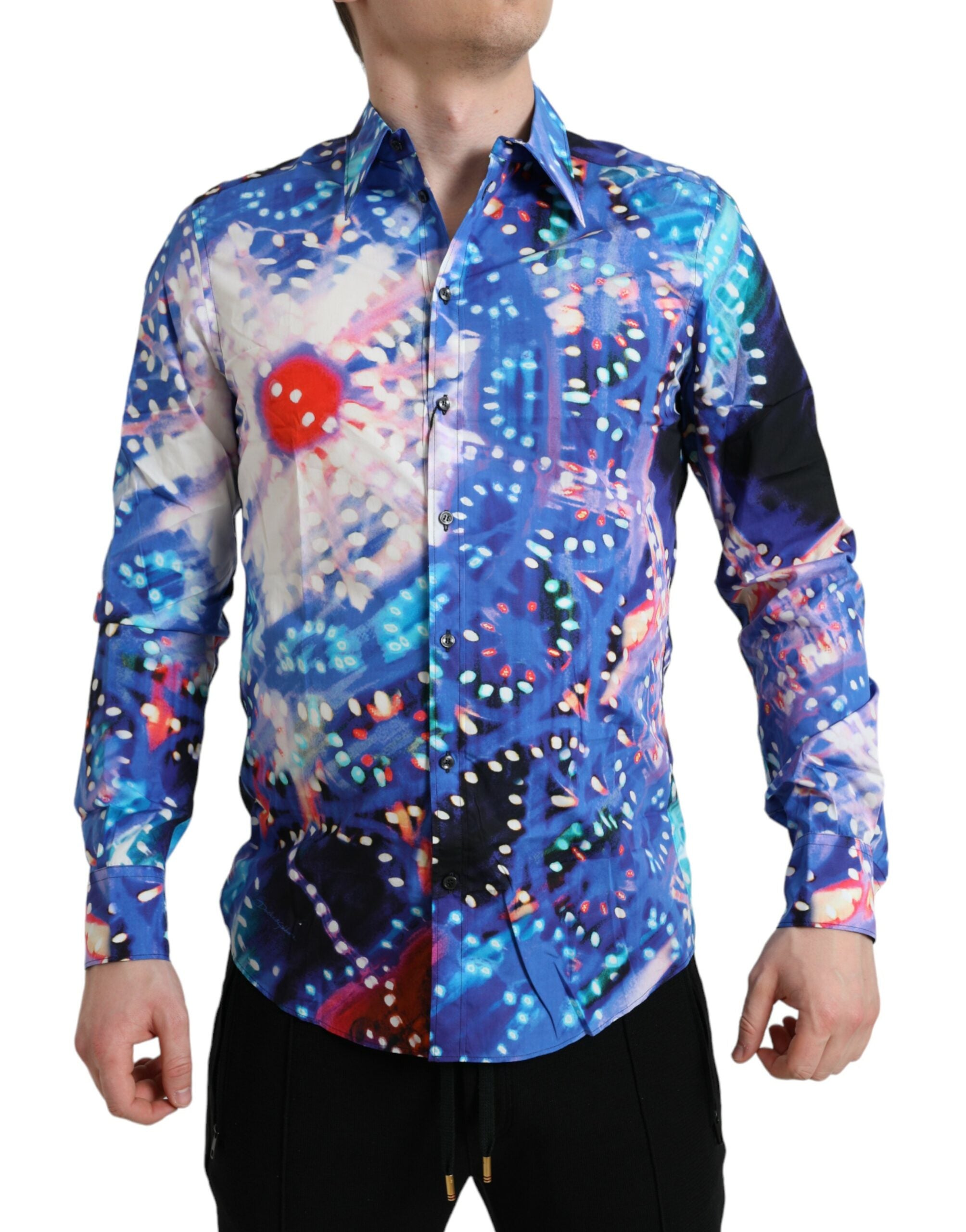 Mehrfarbiges Luminarie Slim MARTINI-Hemd von Dolce &amp; Gabbana
