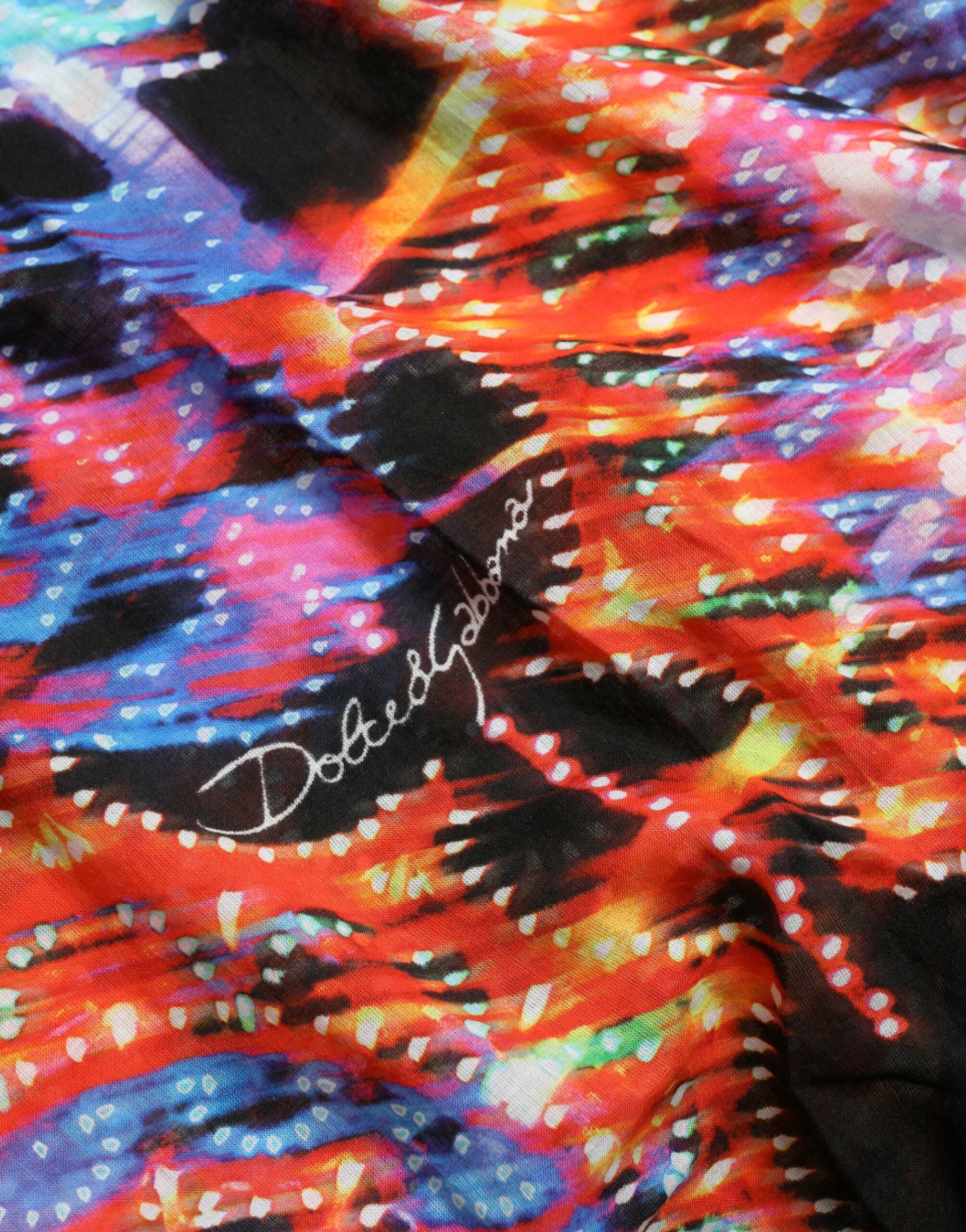 Mehrfarbiges Baumwoll-T-Shirt mit Luminarie-Print von Dolce &amp; Gabbana