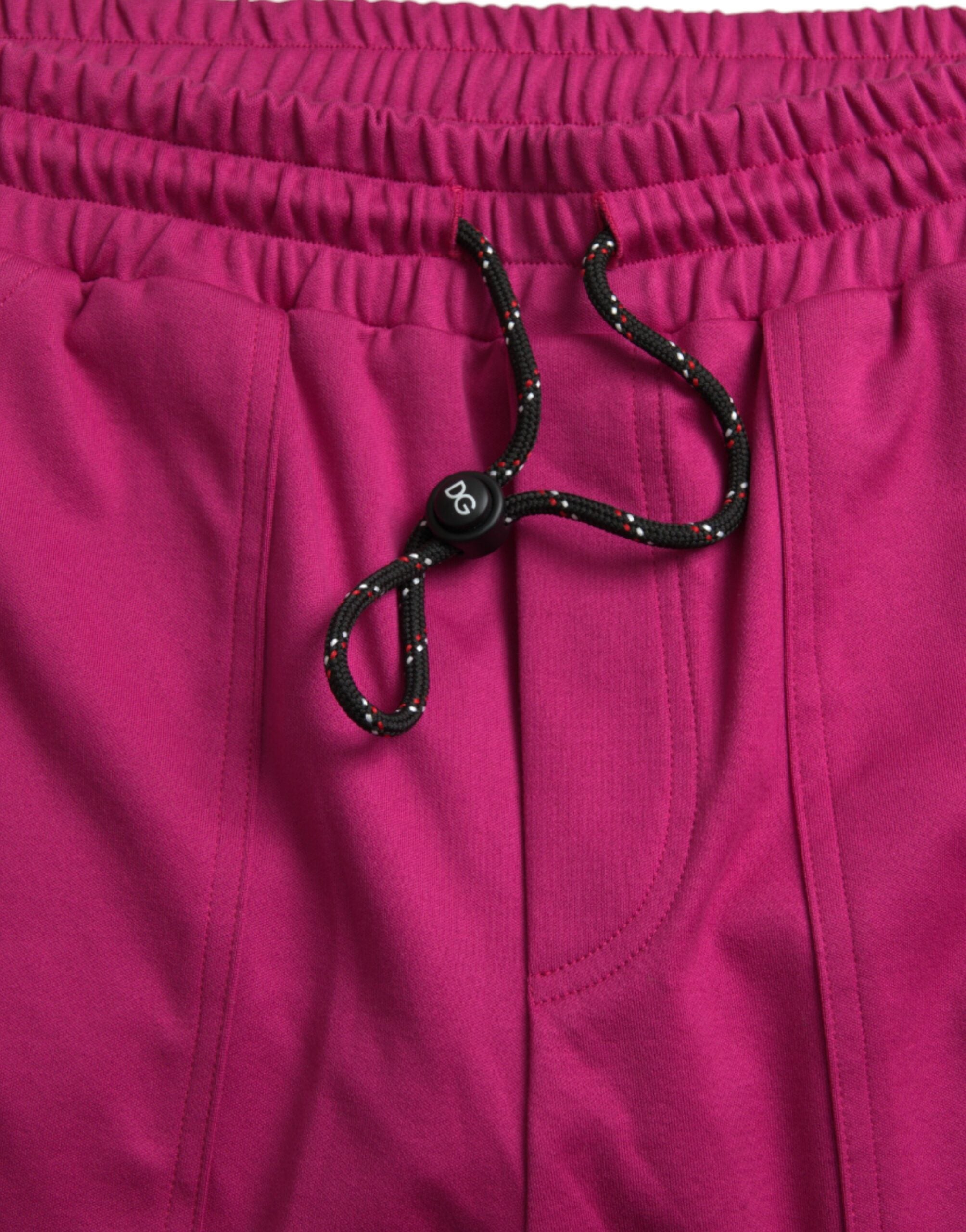 Dolce &amp; Gabbana – Jogginghose aus Cargo-Baumwolle mit Logo in Rosa