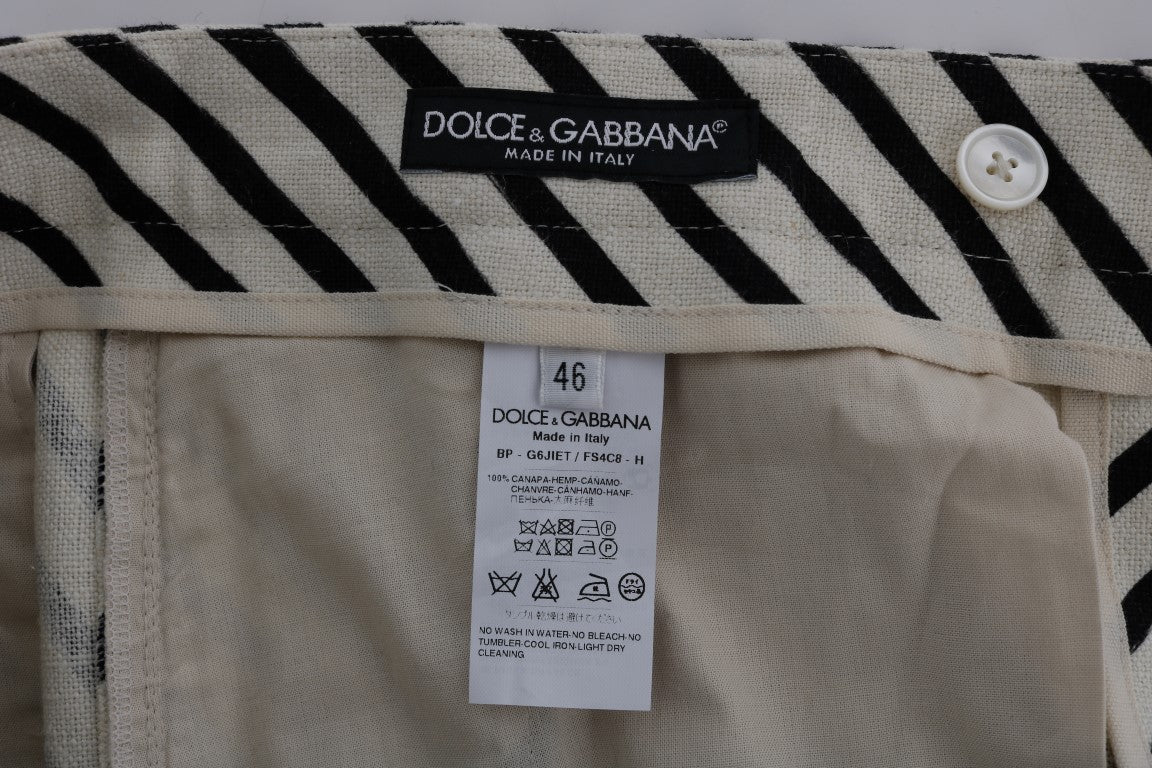 Dolce &amp; Gabbana – Gestreifte Freizeitshorts aus Hanf