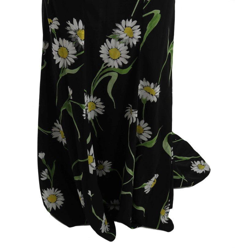 Dolce &amp; Gabbana – Langes Etuikleid mit Sonnenblumen-Print