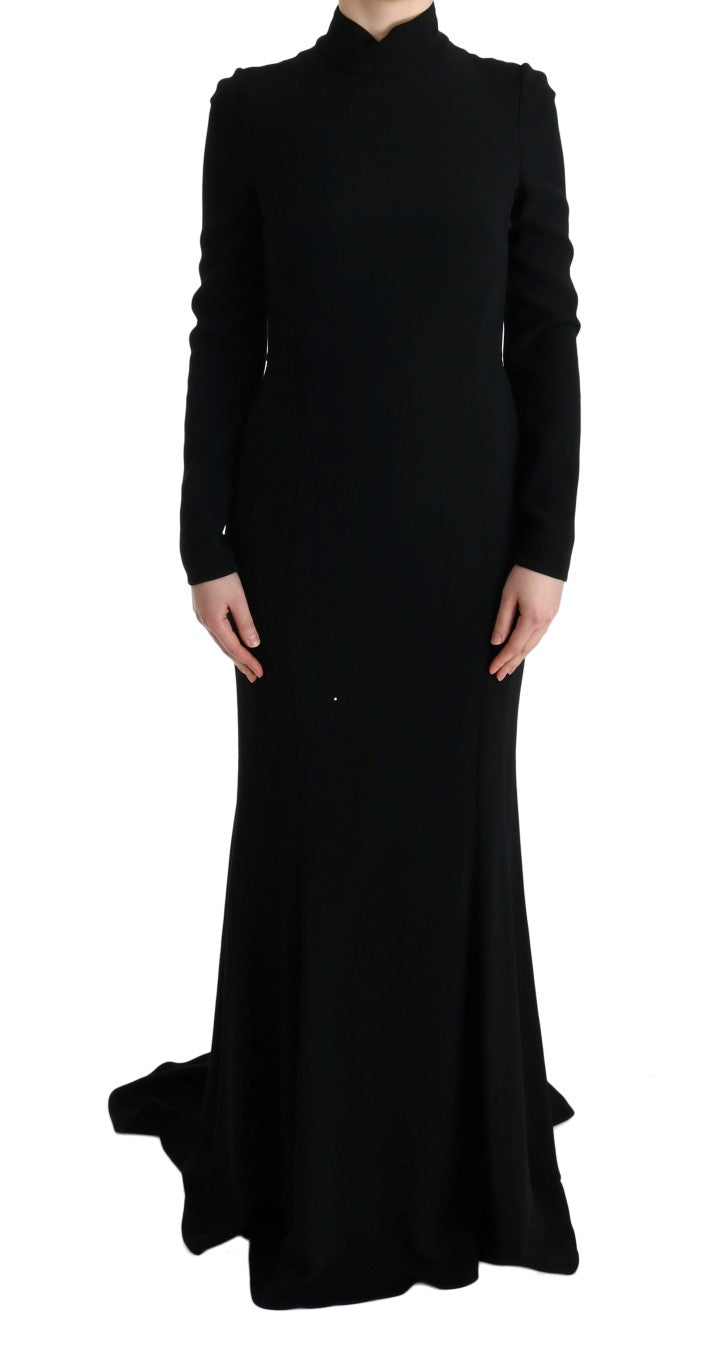 Dolce &amp; Gabbana – Elegantes, bodenlanges Etuikleid in Schwarz