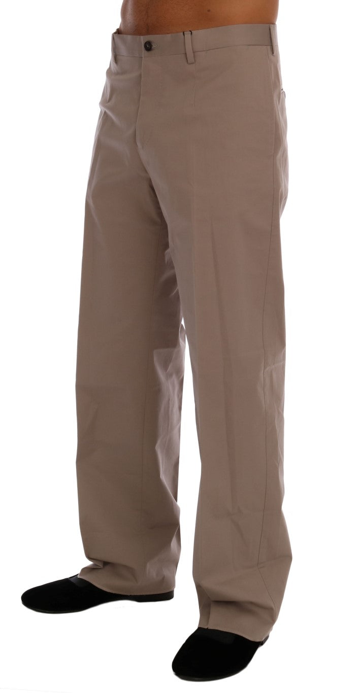 Dolce &amp; Gabbana Chic Beige Chinos Freizeithose
