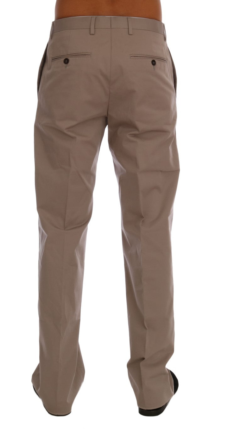 Dolce &amp; Gabbana Chic Beige Chinos Freizeithose