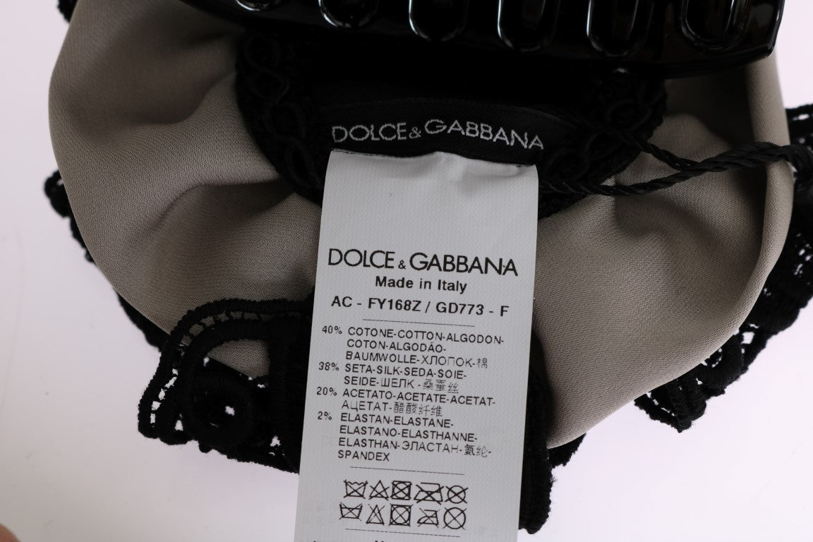 Dolce &amp; Gabbana Gheară de păr elegantă cu dantelă florală