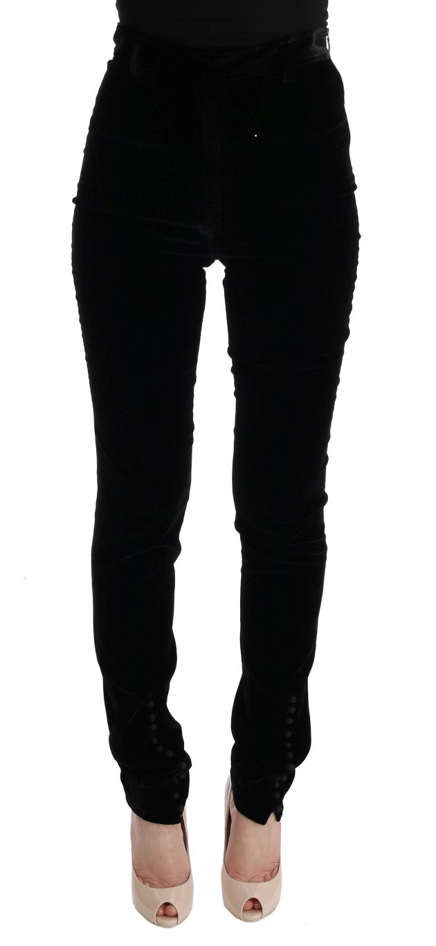 Ermanno Scervino Elegante schwarze Hose mit hoher Taille