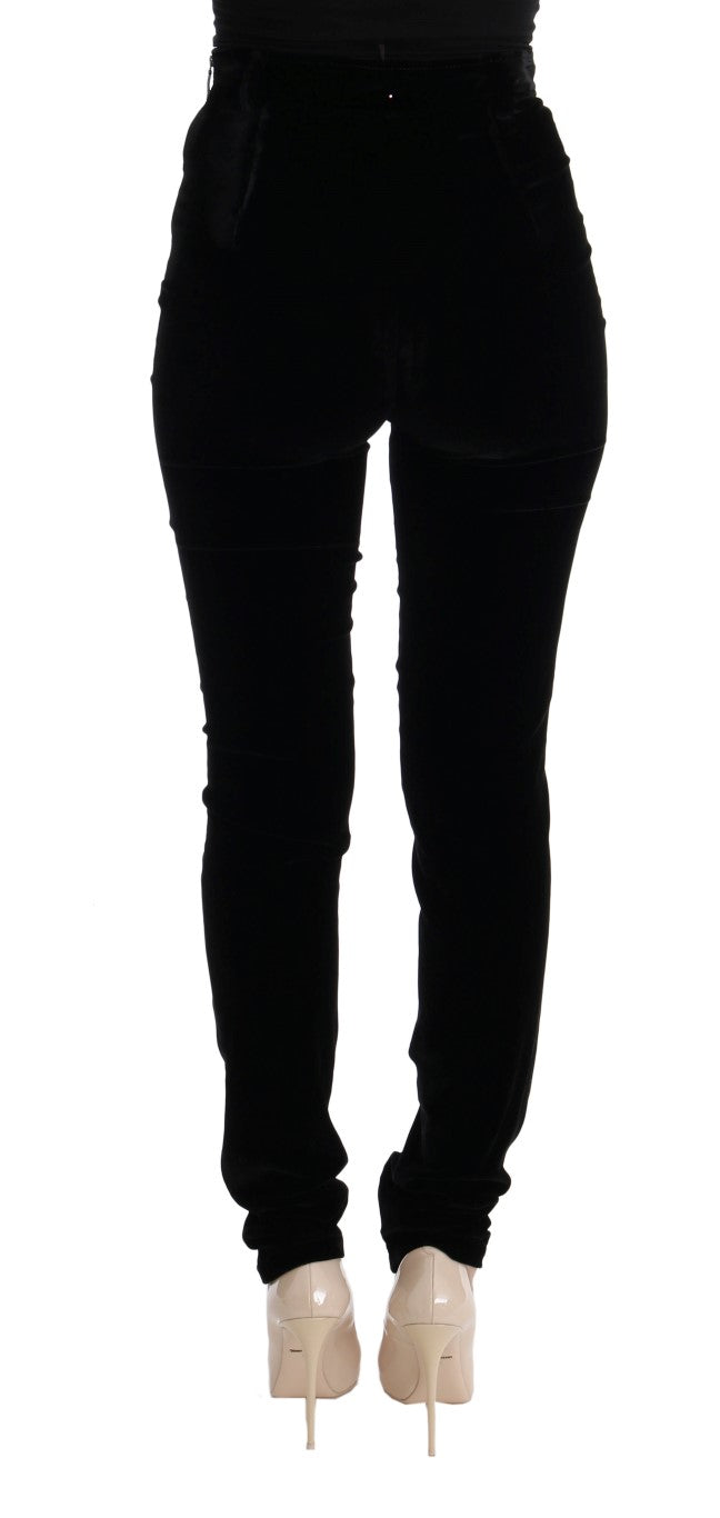 Ermanno Scervino Elegante schwarze Hose mit hoher Taille