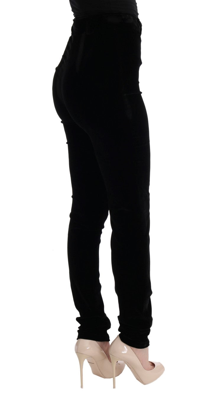 Ermanno Scervino Elegante schwarze Hose mit hoher Taille