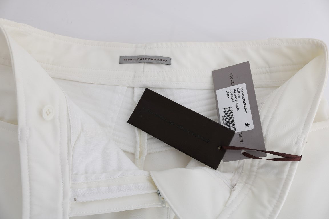 Ermanno Scervino Schicke weiße Slim-Fit-Baumwollhose