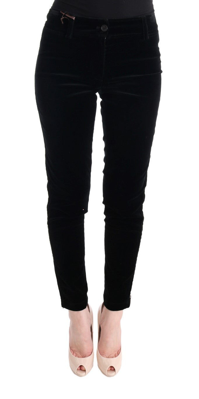 Ermanno Scervino Schicke schwarze Slim Fit Cropped-Hose